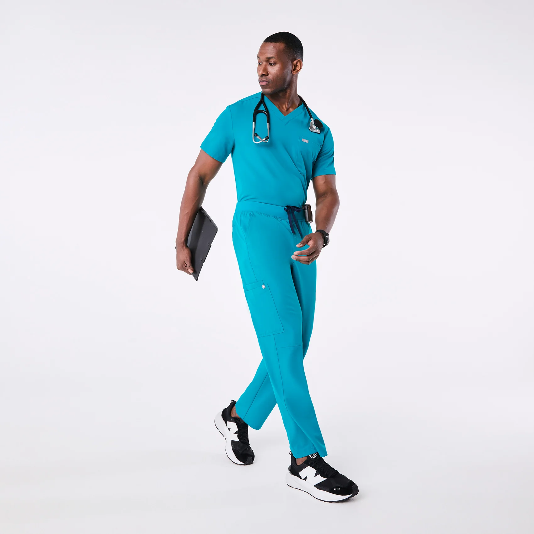 men's Teal Axim - Short Cargo Scrub Pant™ - Image 2
