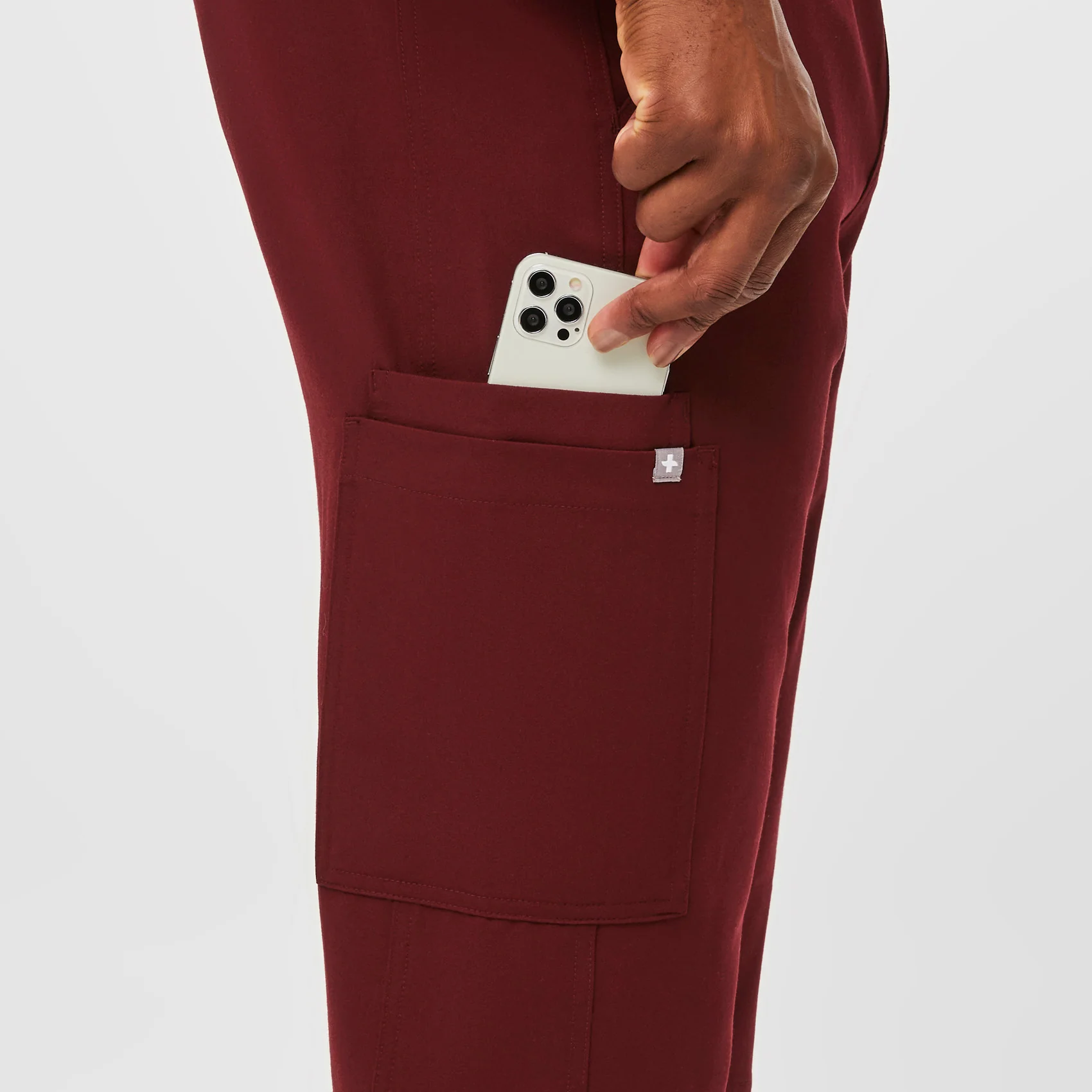 Men's Burgundy Axim™ - Tall Cargo Scrub Pants - Image 6