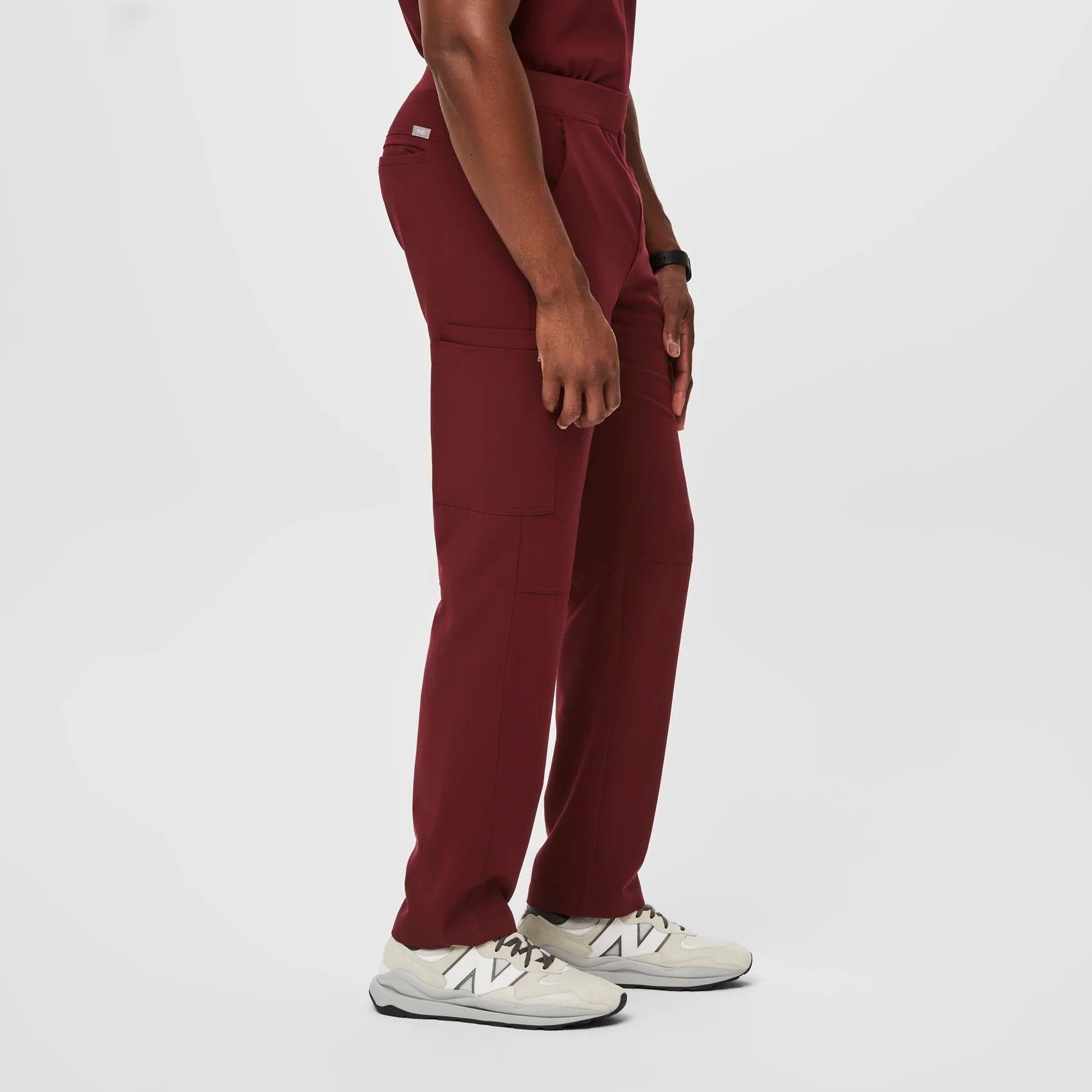 men's Burgundy Axim™ - Tall Cargo Scrub Pants (3XL - 6XL) - Image 3