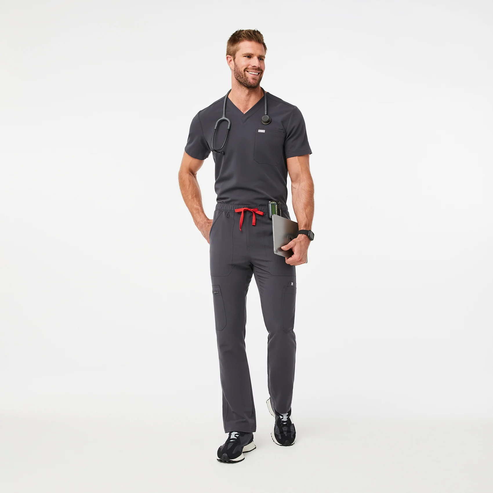 men's Charcoal Cairo™ - Cargo Scrub Pants - Image 2