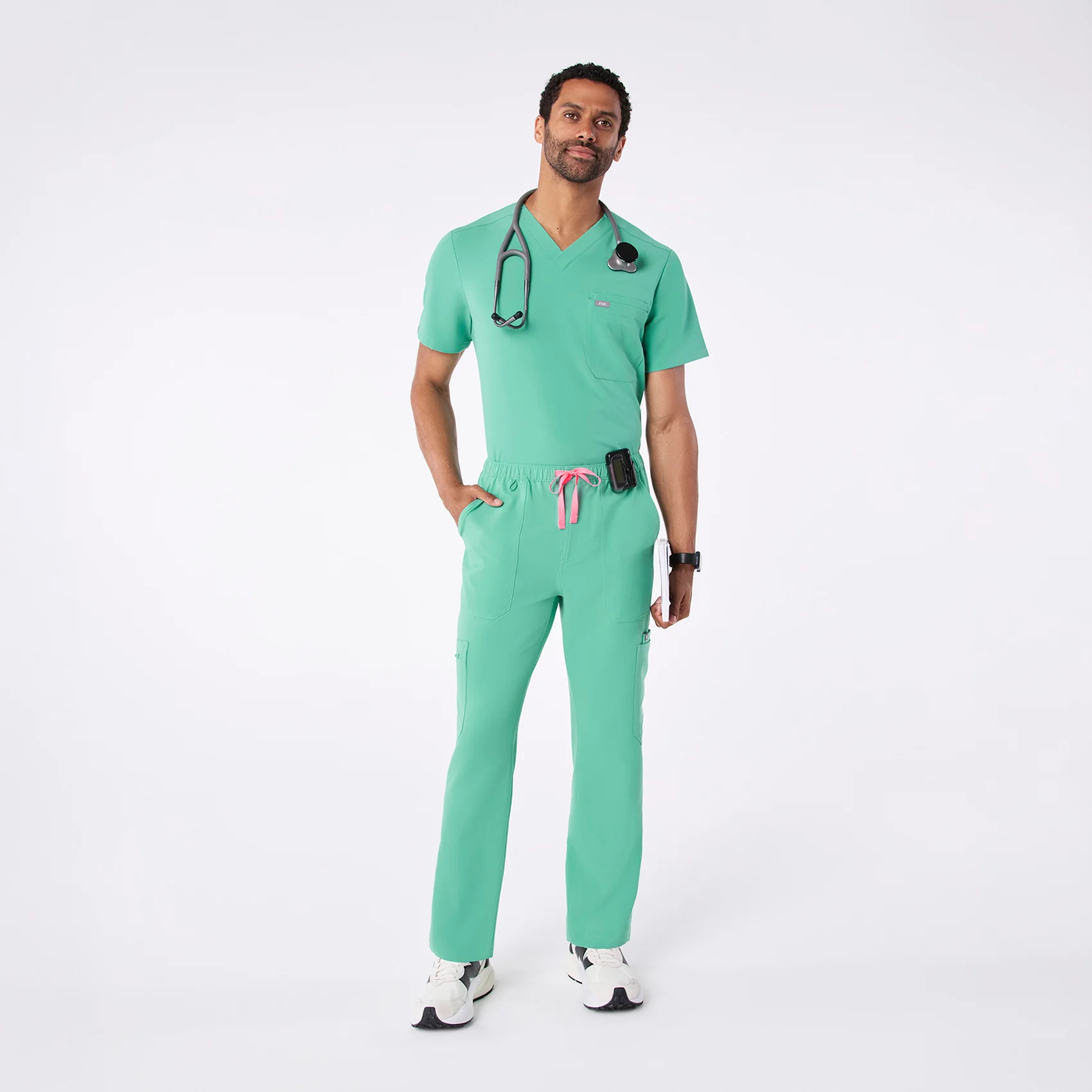 men's Surgical Green Cairo - Short Cargo Scrub Pant™ - Image 2