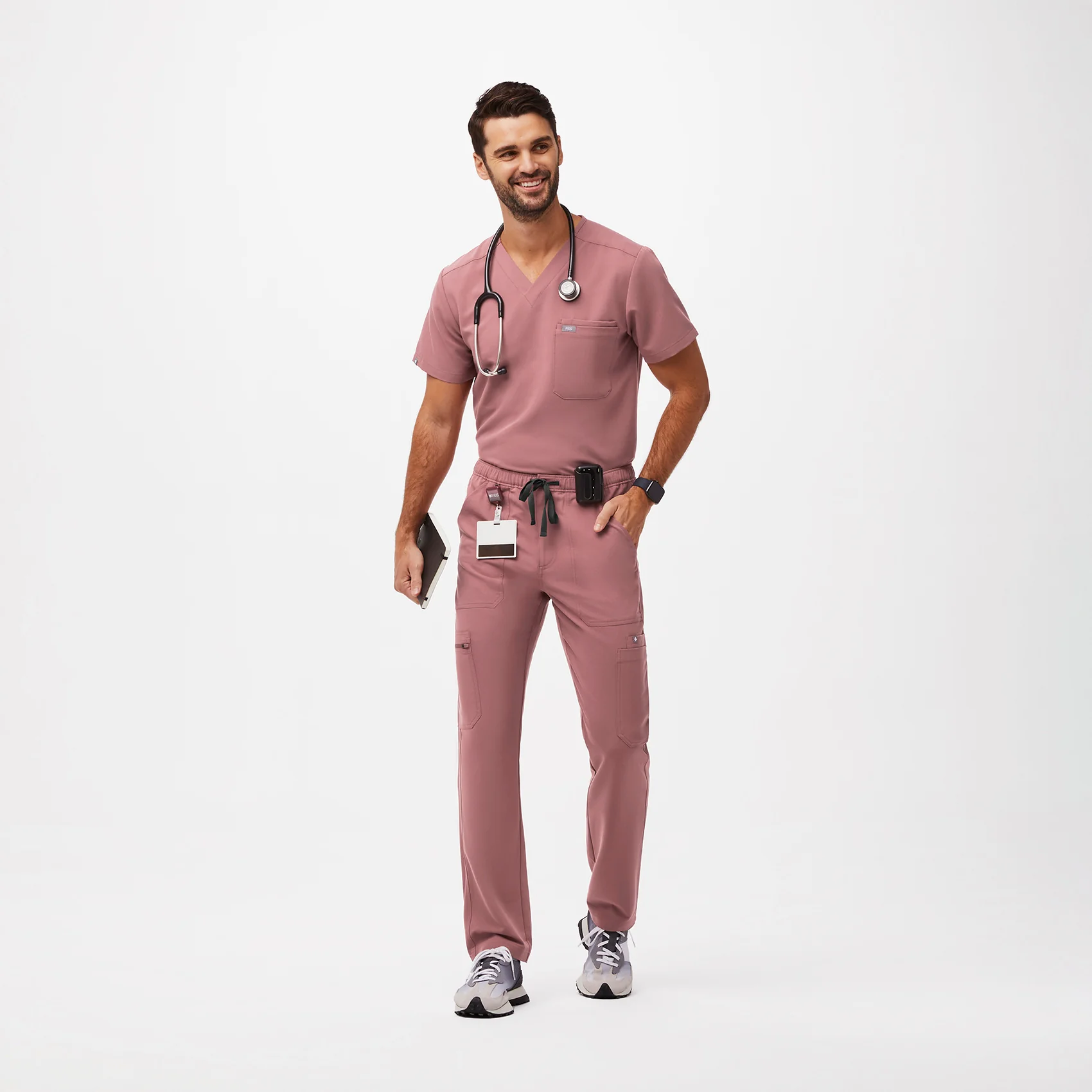 men's Mauve Cairo™ - Tall Cargo Scrub Pants (3XL - 6XL) - Image 2