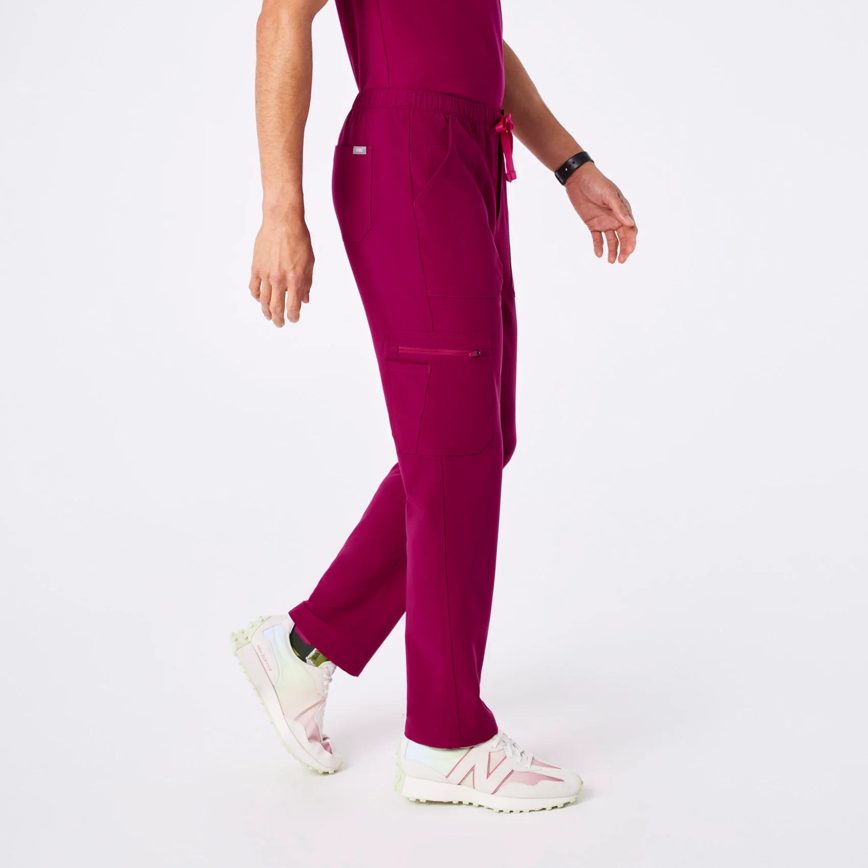 men's Dark Magenta Cairo - Tall Cargo Scrub Pant™ - Image 3