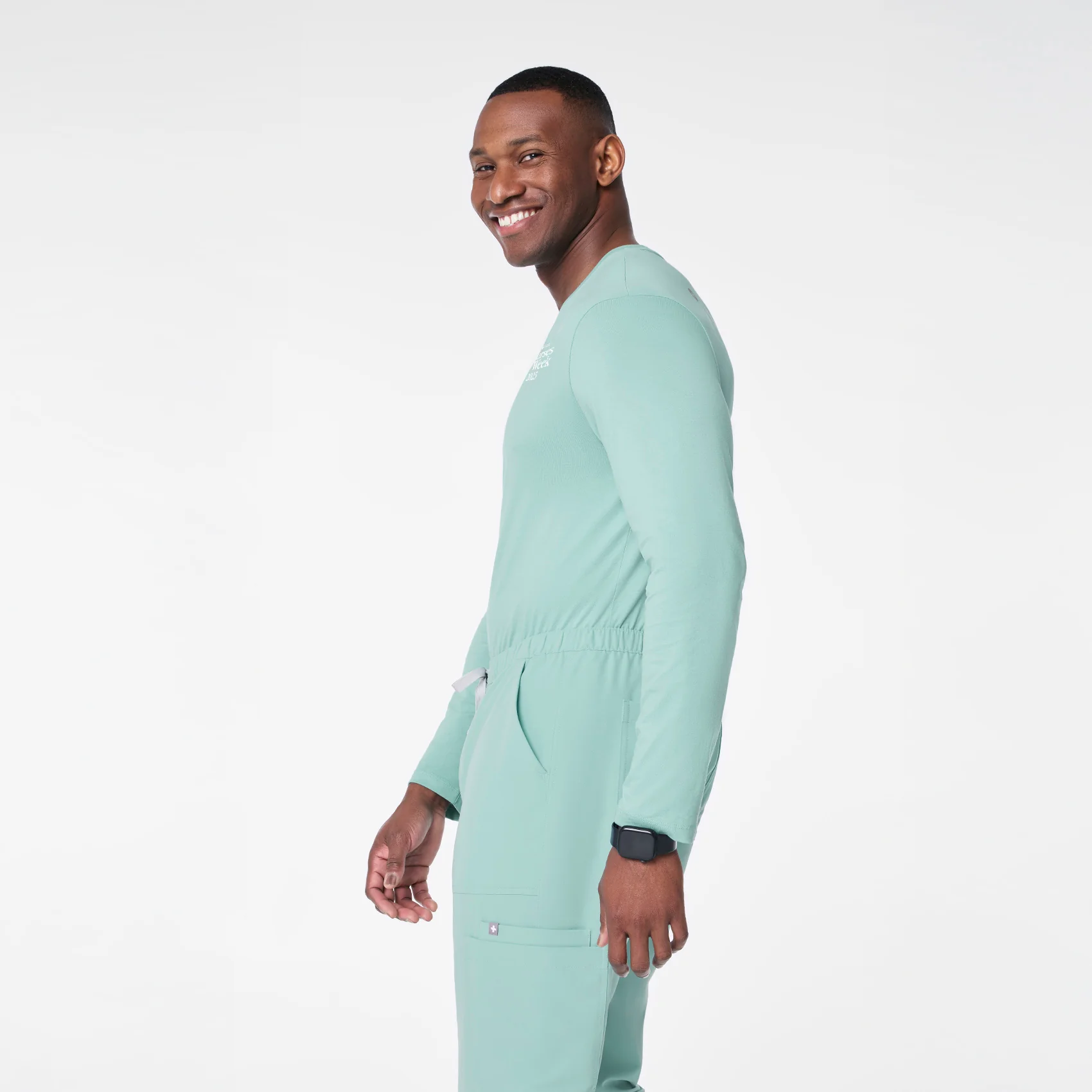 men's Seaglass Coffee Order Supersoft - Longsleeve Underscrub - Image 5