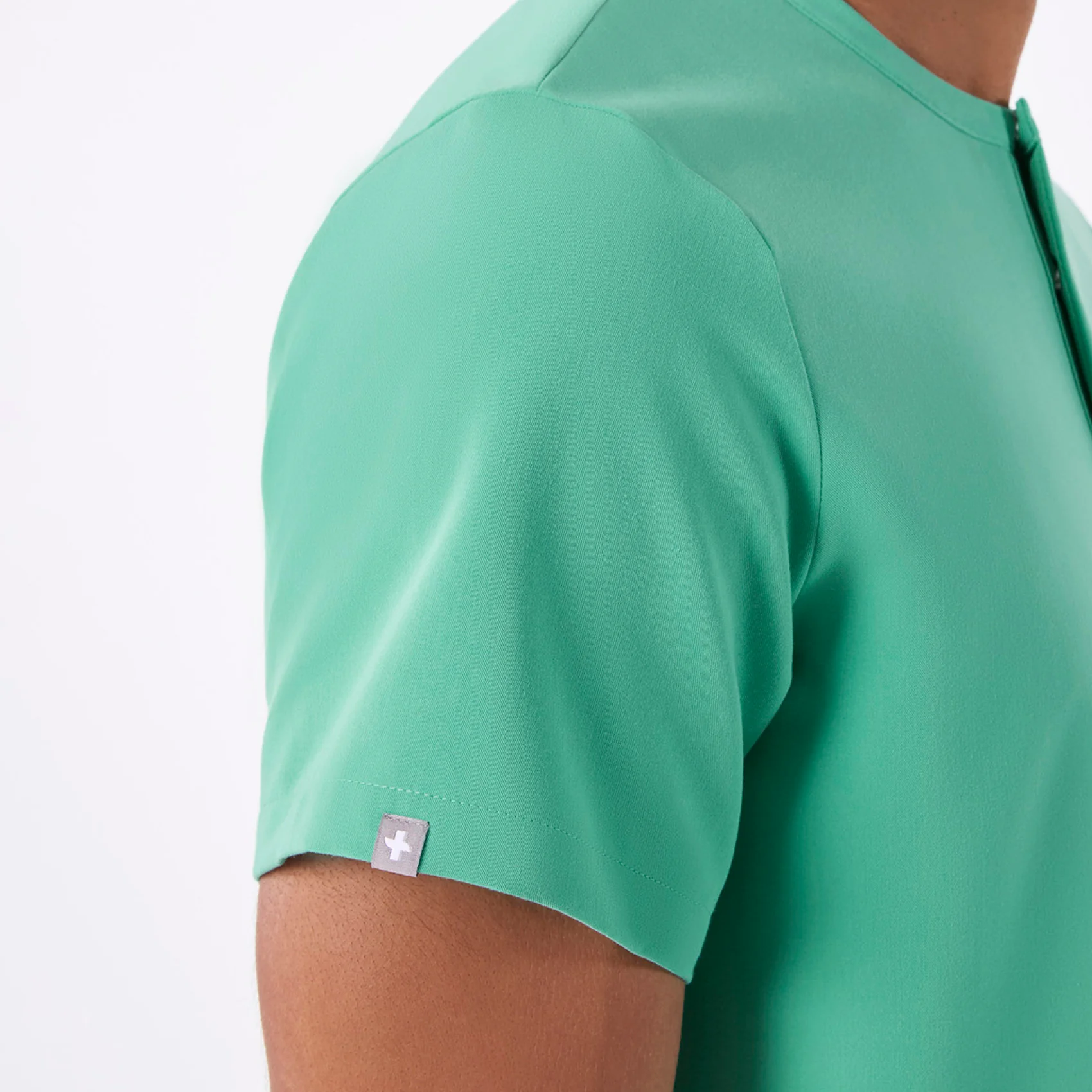 men's Surgical Green Corfield - Henley Scrub Top - Image 8