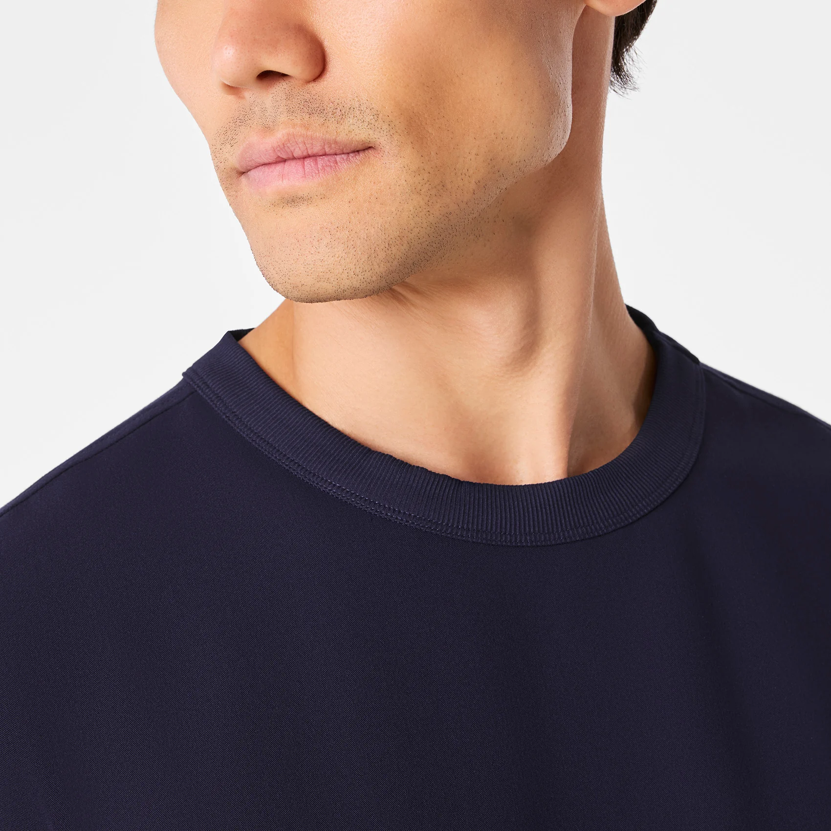 men's Navy Easton Relaxed - Crewneck Scrub Top - Image 6
