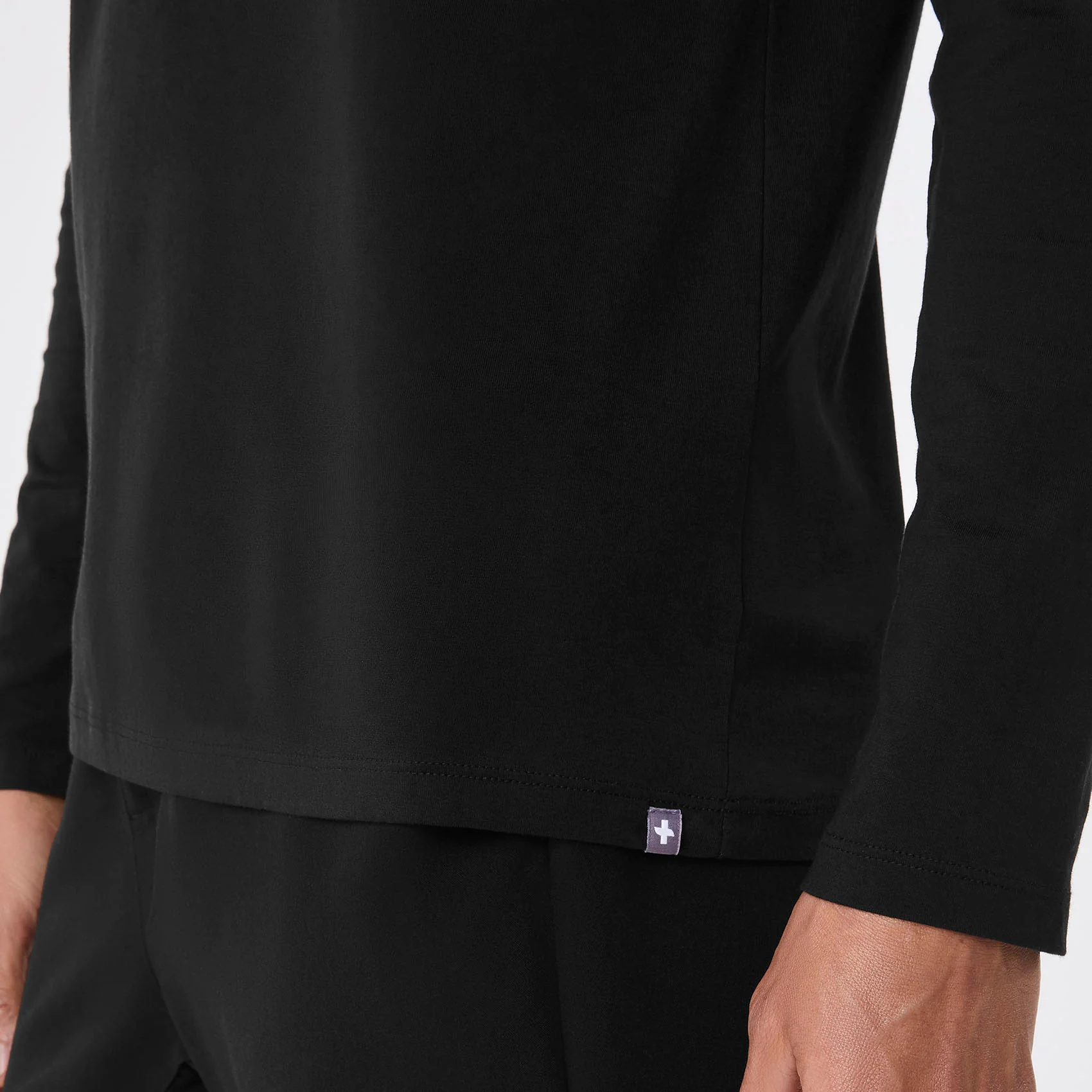 men's Black Favorite Needle Gauge Supersoft - Longsleeve Underscrub - Image 5
