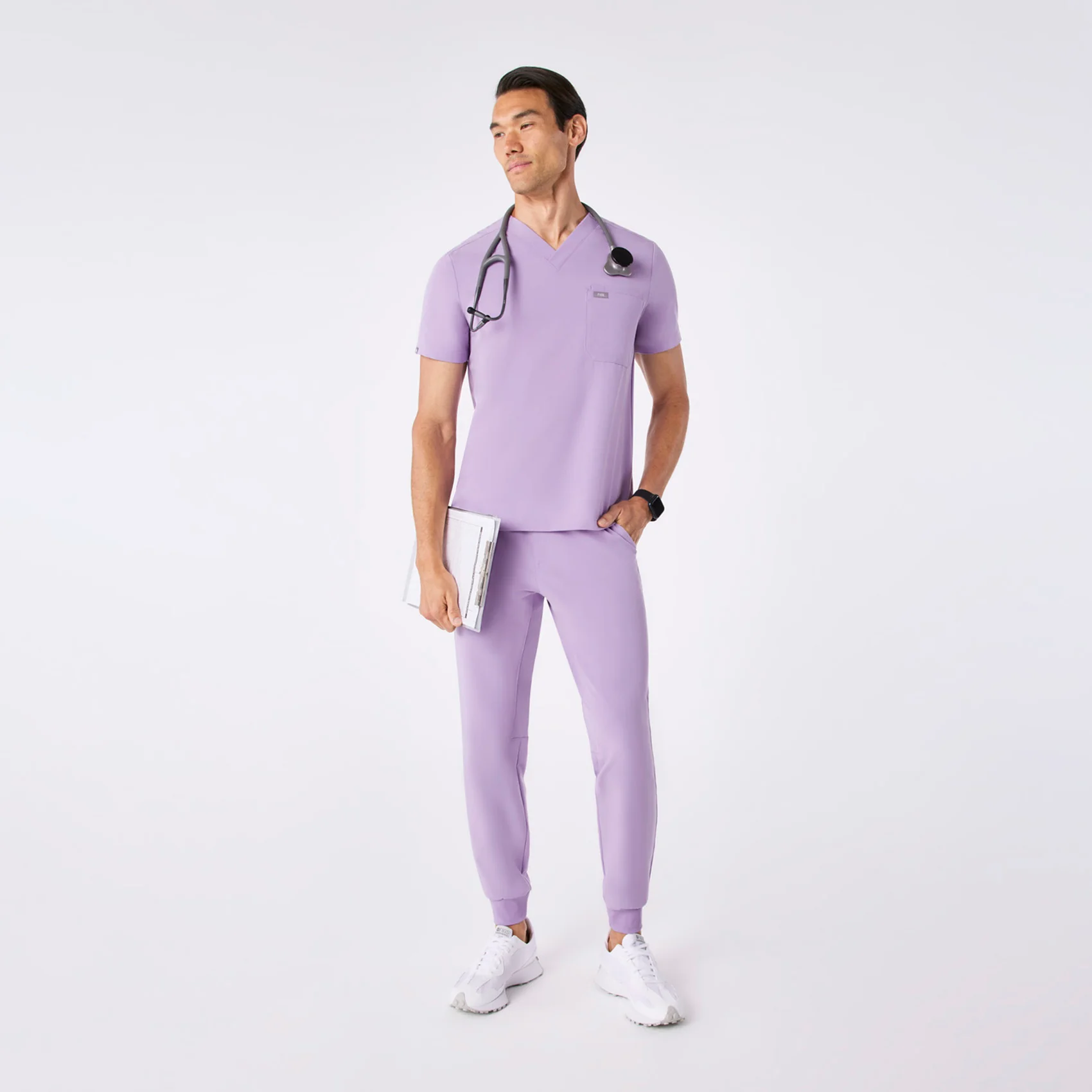 men's Lavender Dew Leon - Three-Pocket Scrub Top™ - Image 2