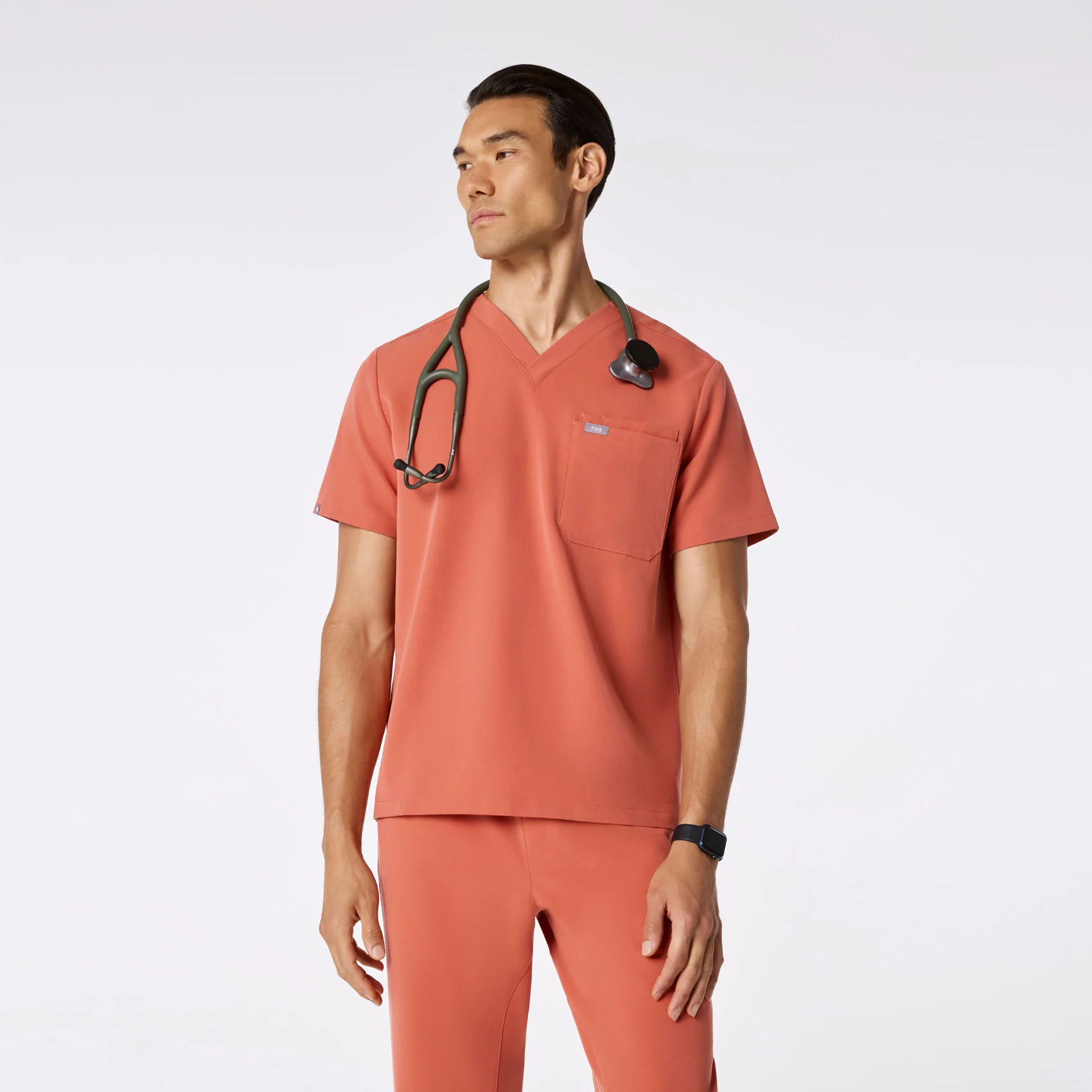 men's Spiced Cider Leon - Three-Pocket Scrub Top™