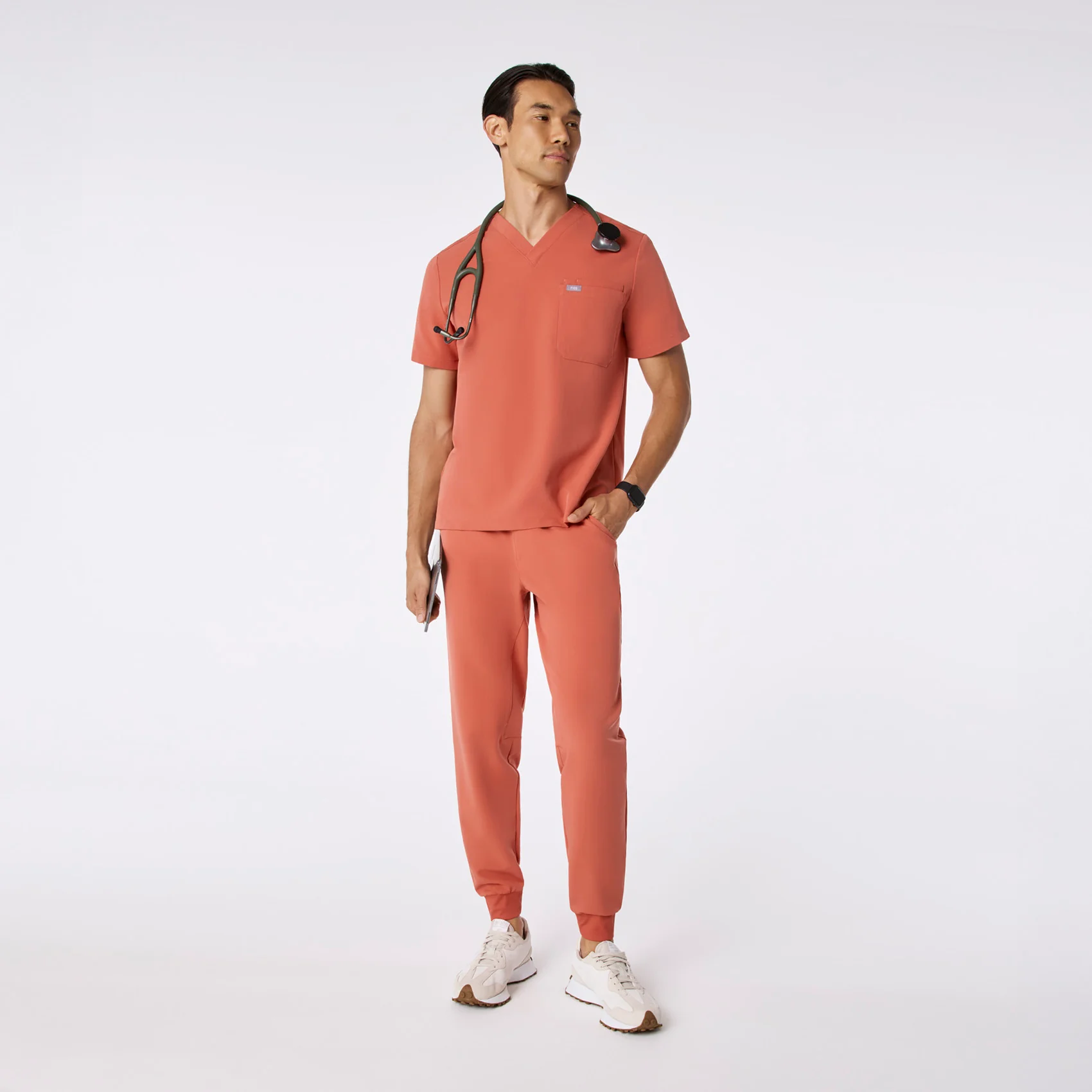 men's Spiced Cider Leon - Three-Pocket Scrub Top™ - Image 2