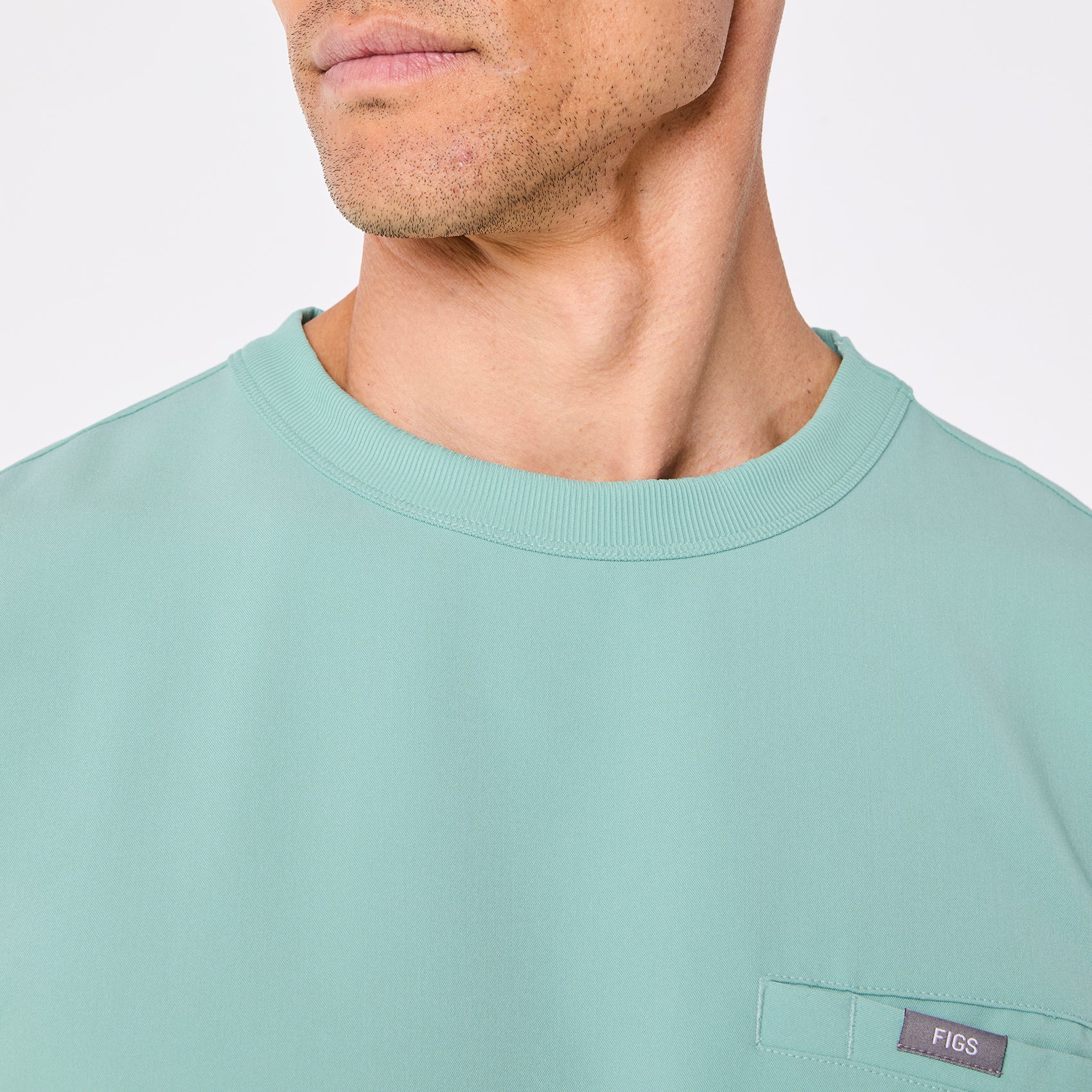 men's Seaglass Landen - Crewneck Scrub Top - Image 6