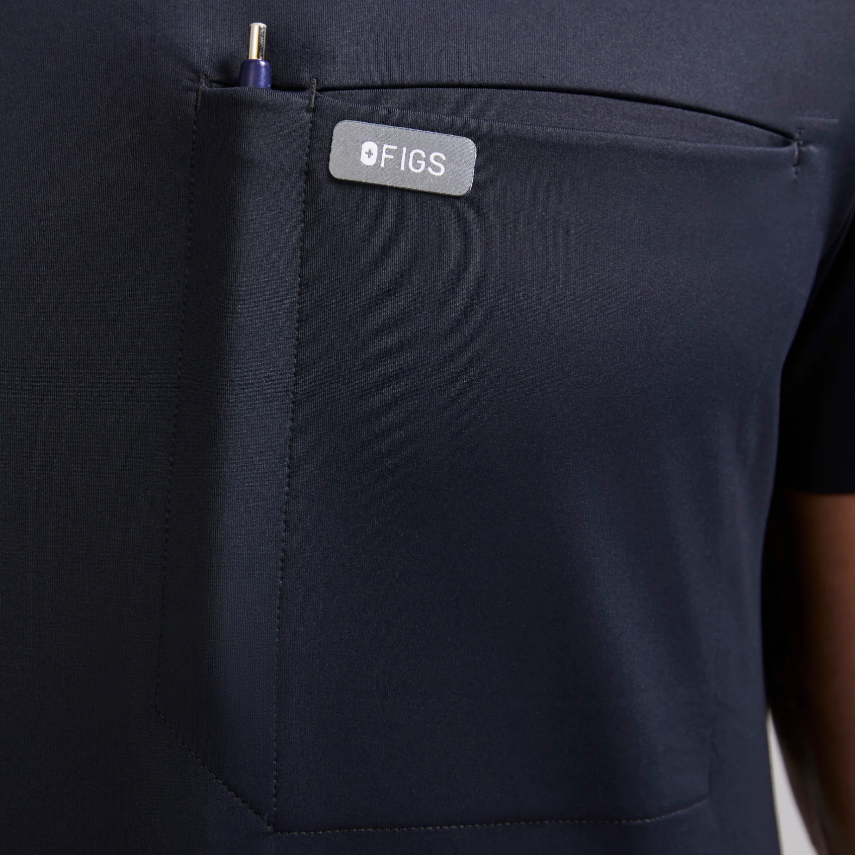 men's Navy Logan FORMx Slim V-Neck - Scrub Top™ - Image 7