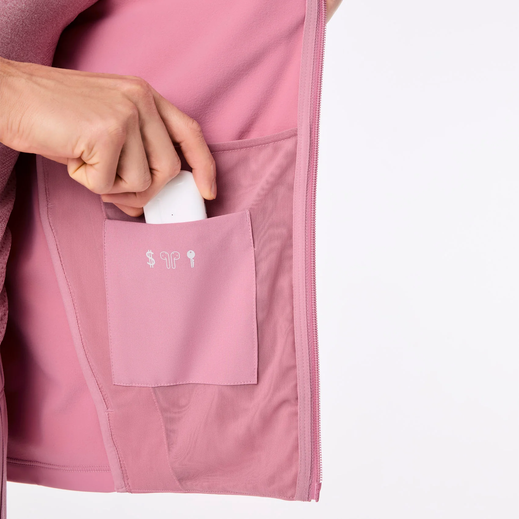 men's Chalk Pink On-Shift ContourKnit Jacket™ - Image 10