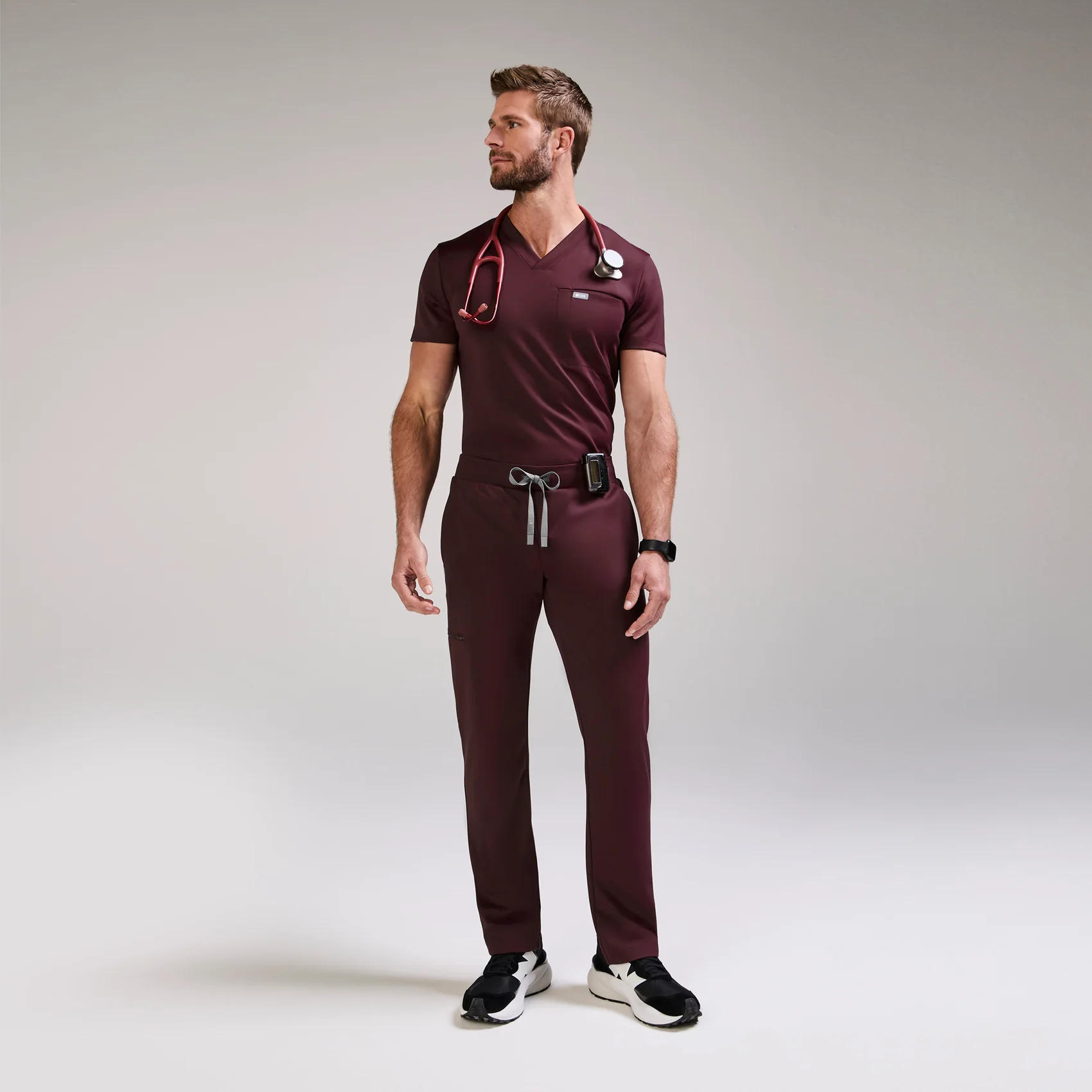 men's Burgundy Norris FORMx Straight Leg - Scrub Pant™ - Image 2