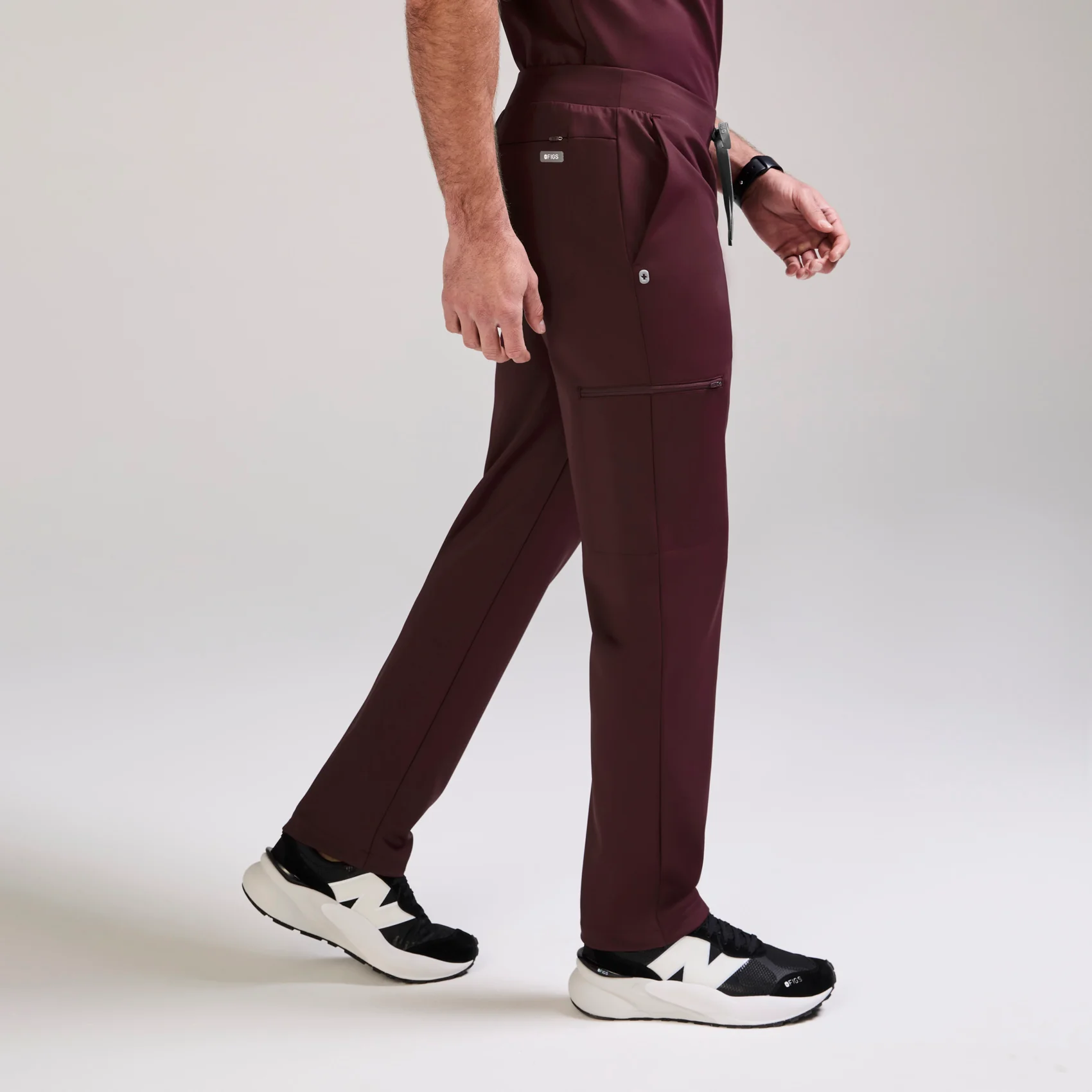 men's Burgundy Norris FORMx Straight Leg - Scrub Pant™ - Image 3