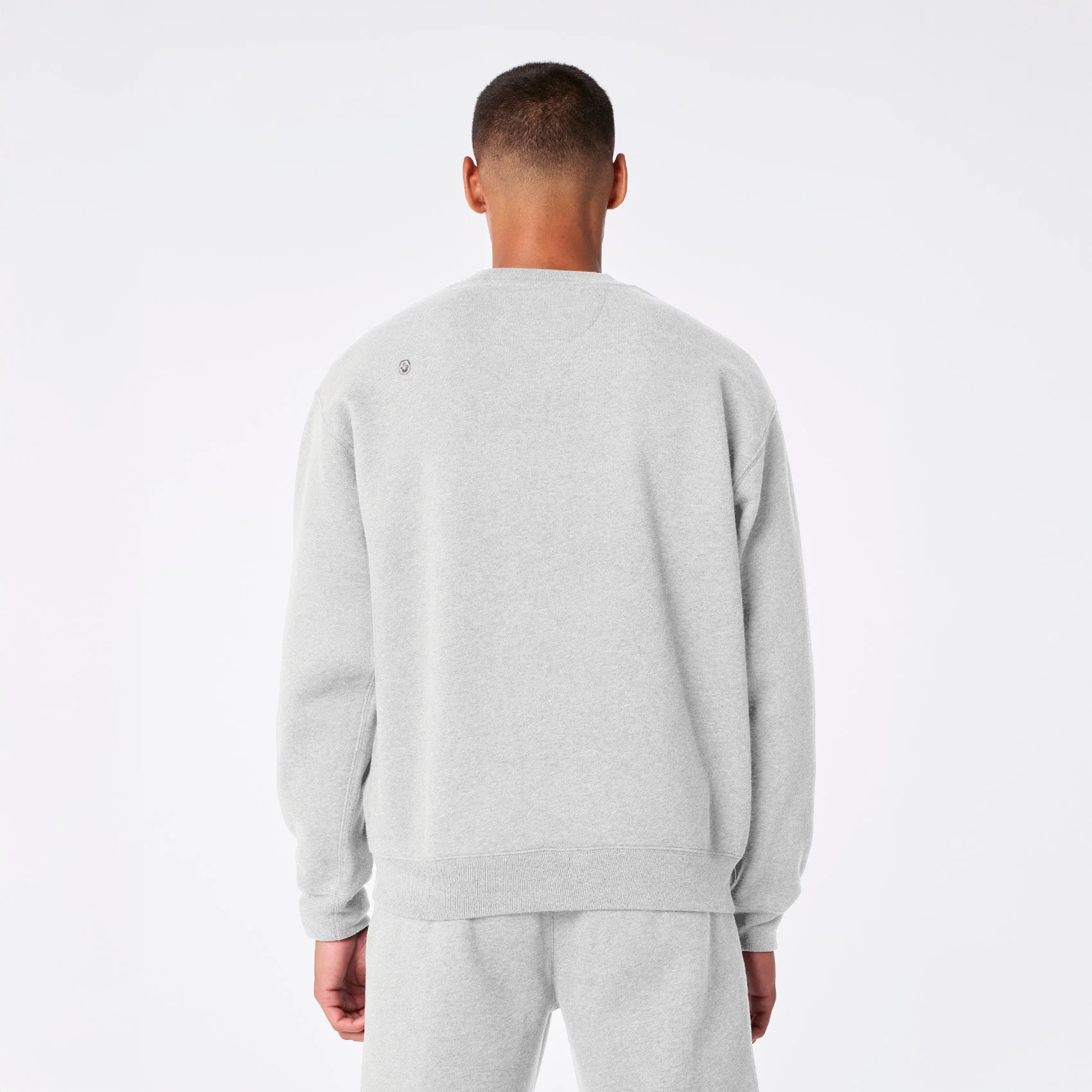 men's Heather Grey Off-Shift Relaxed - Crewneck Sweatshirt™ - Image 4