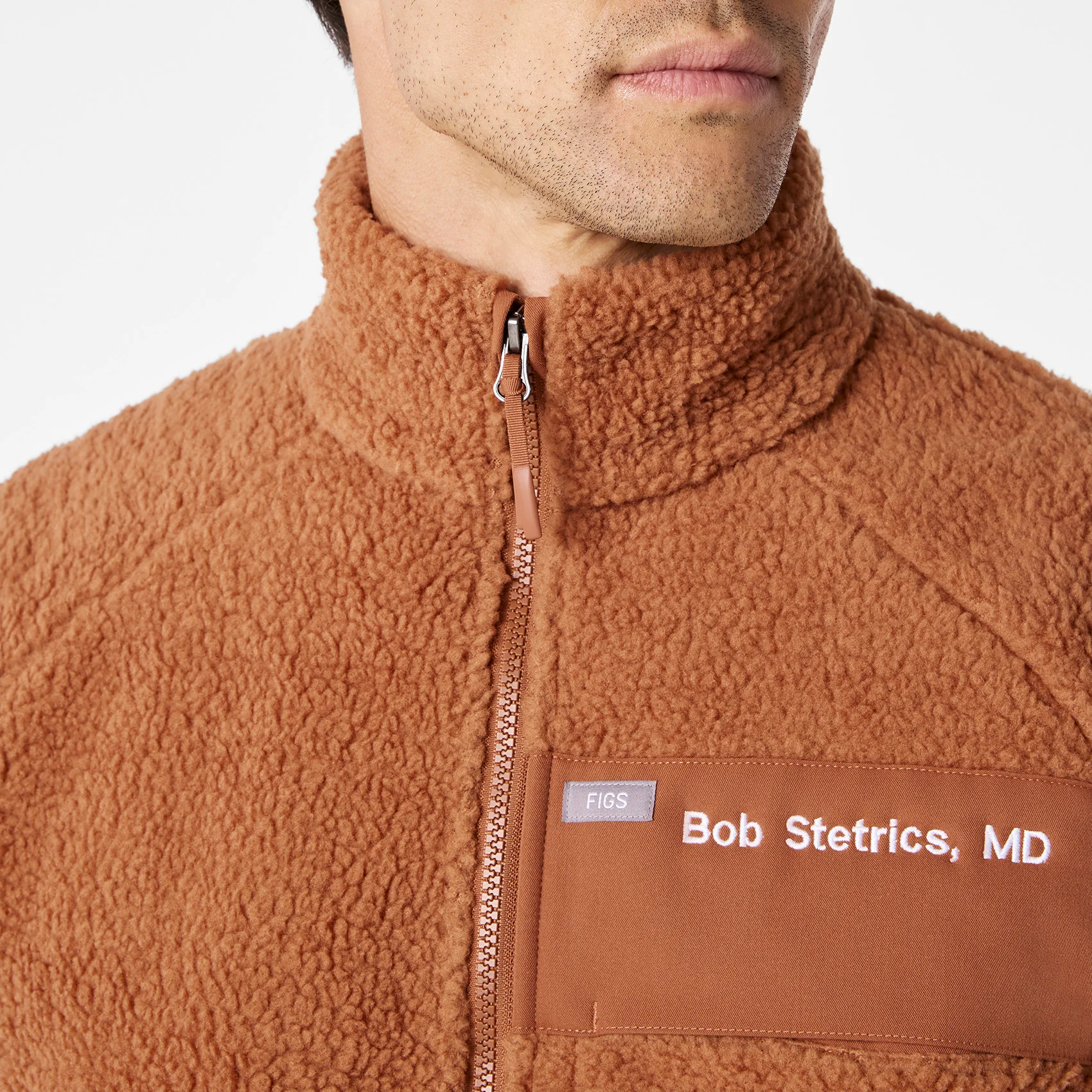 men's Mocha On Shift High Pile - Bomber Jacket™ - Image 6