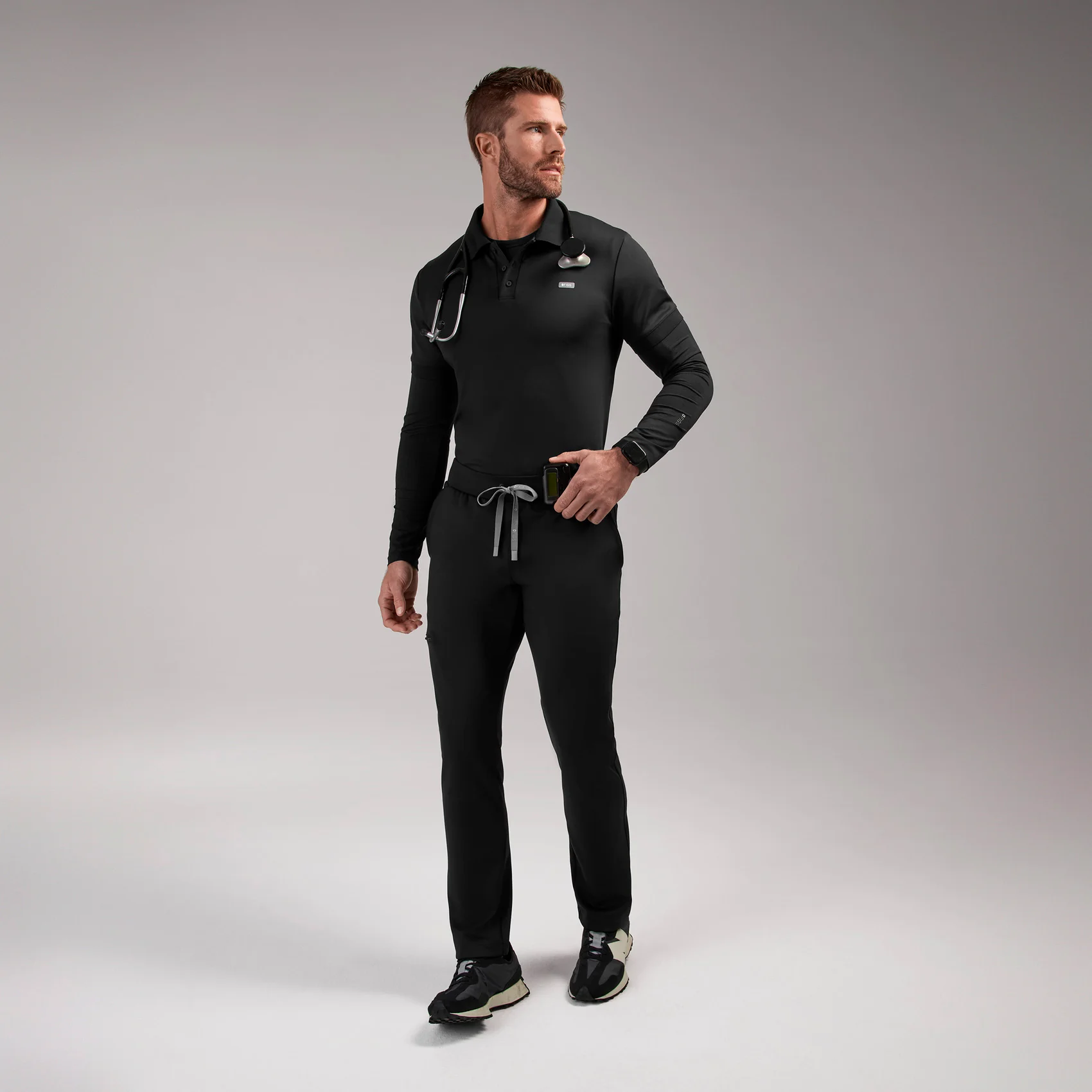 men's Black Pierre FORMx Slim Tapered - Tall Scrub Pant™ - Image 2