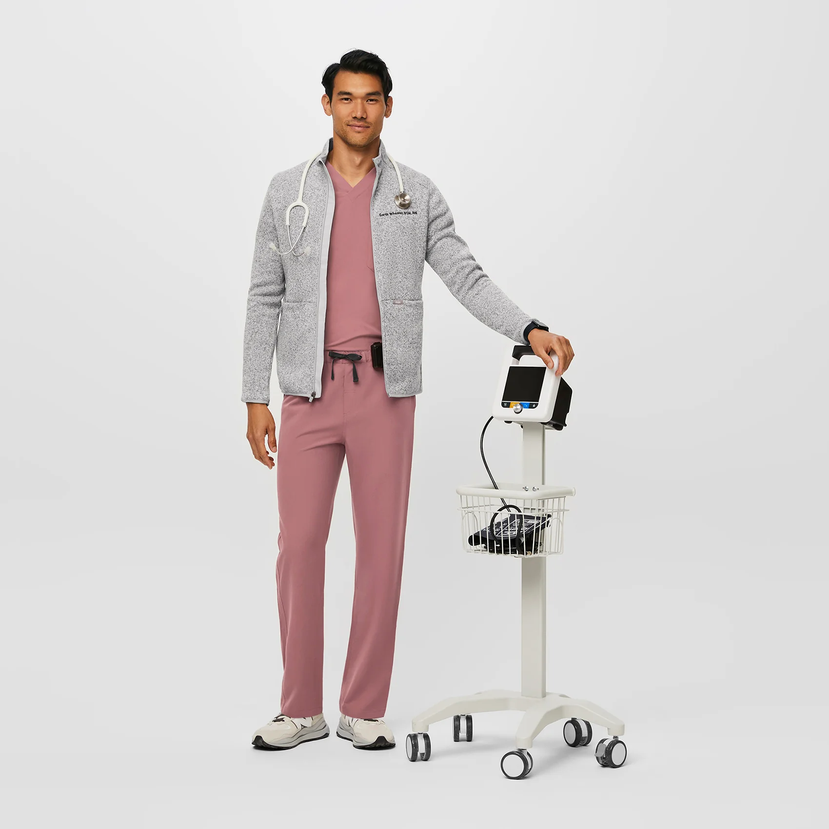 men's Mauve Pisco™ - Basic Scrub Pants - Image 2