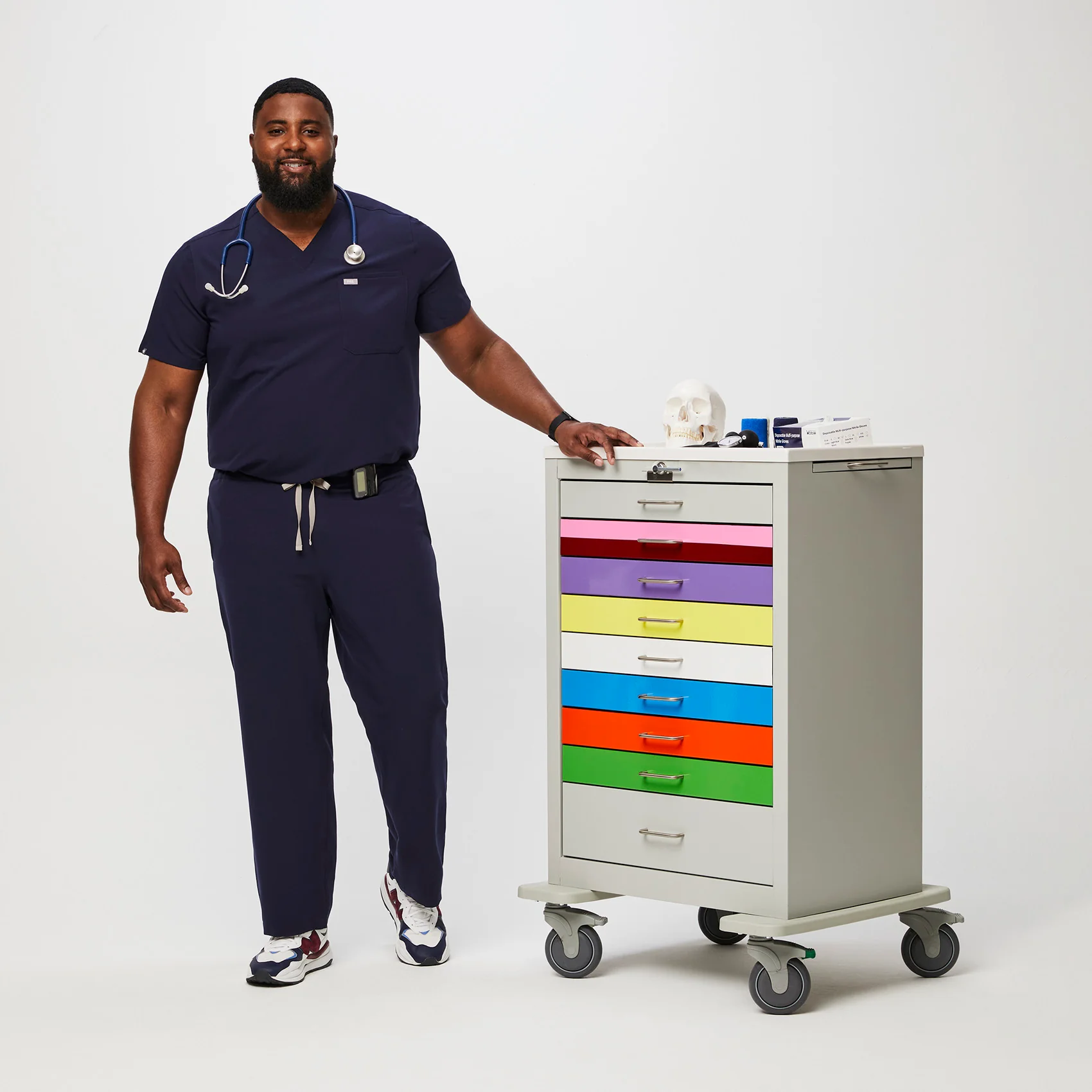 men's Navy Pisco™- Short Basic Scrub Pants (3XL - 6XL) - Image 2