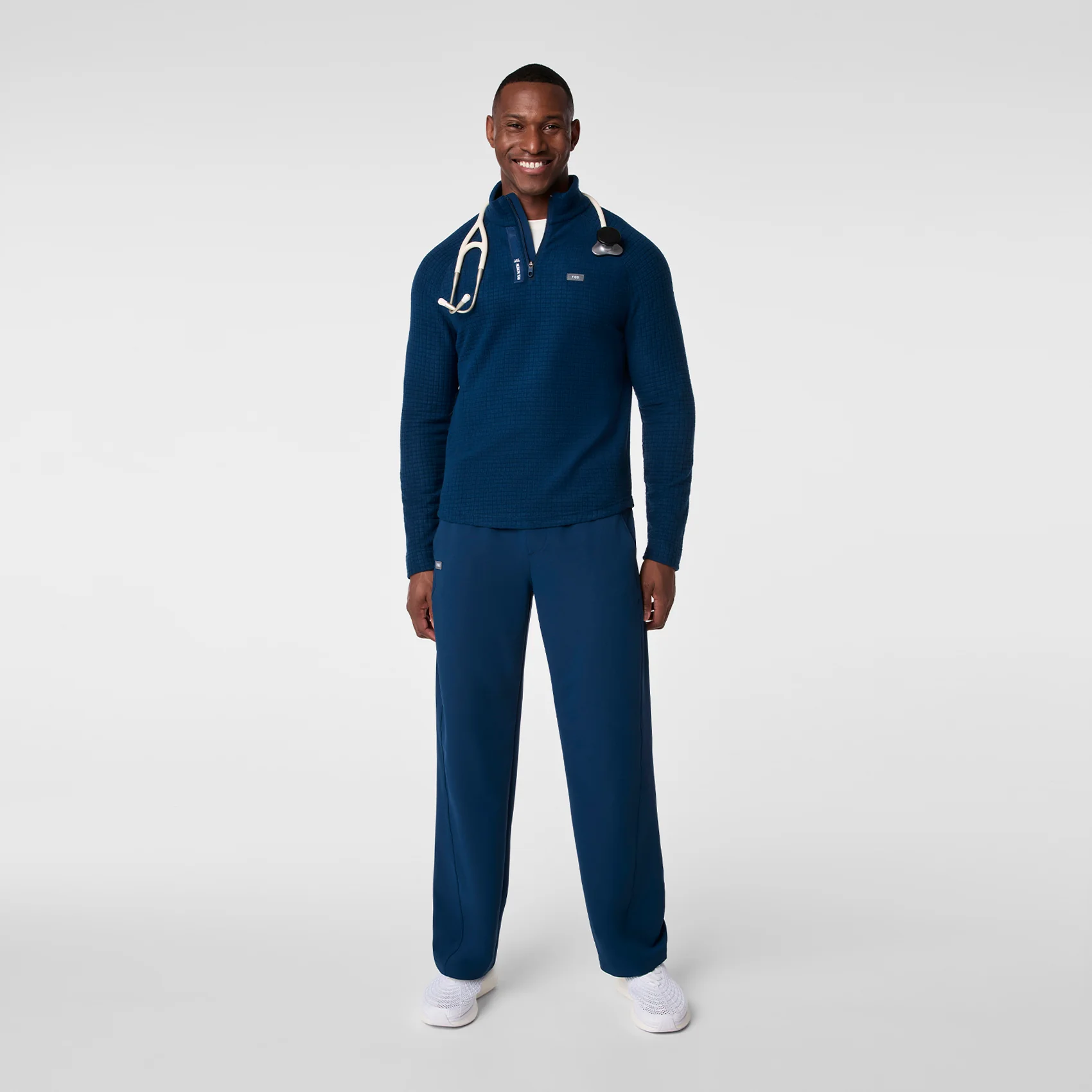 men's Team USA Blue FIGS x Team USA On-Shift - Fleece ¼ Zip Top™ - Image 2