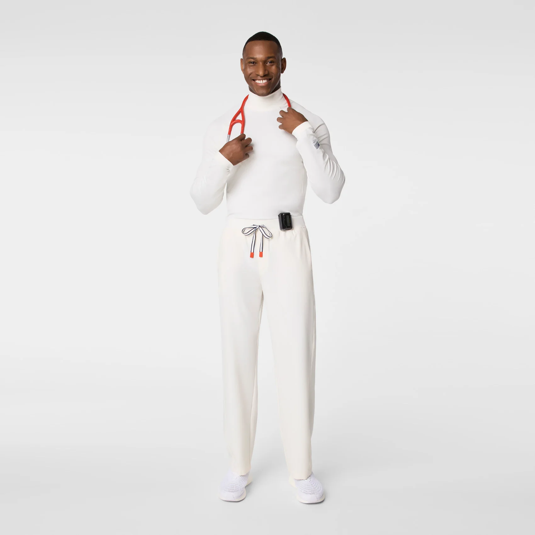 men's Off White FIGS x Team USA Relaxed Straight Leg - Scrub Pant - Image 2