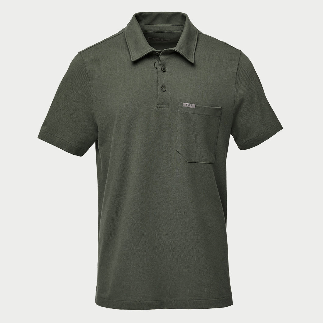 men's Bonsai FIGSPRO™ Pique - Shortsleeve Scrubpolo™ - Image 8