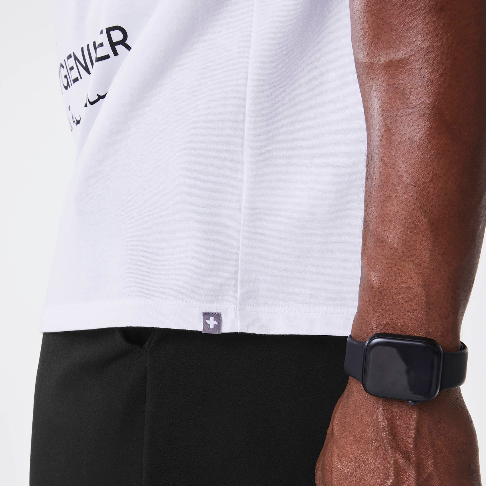men's White Vet Technician Supersoft - Shortsleeve Underscrub - Image 6
