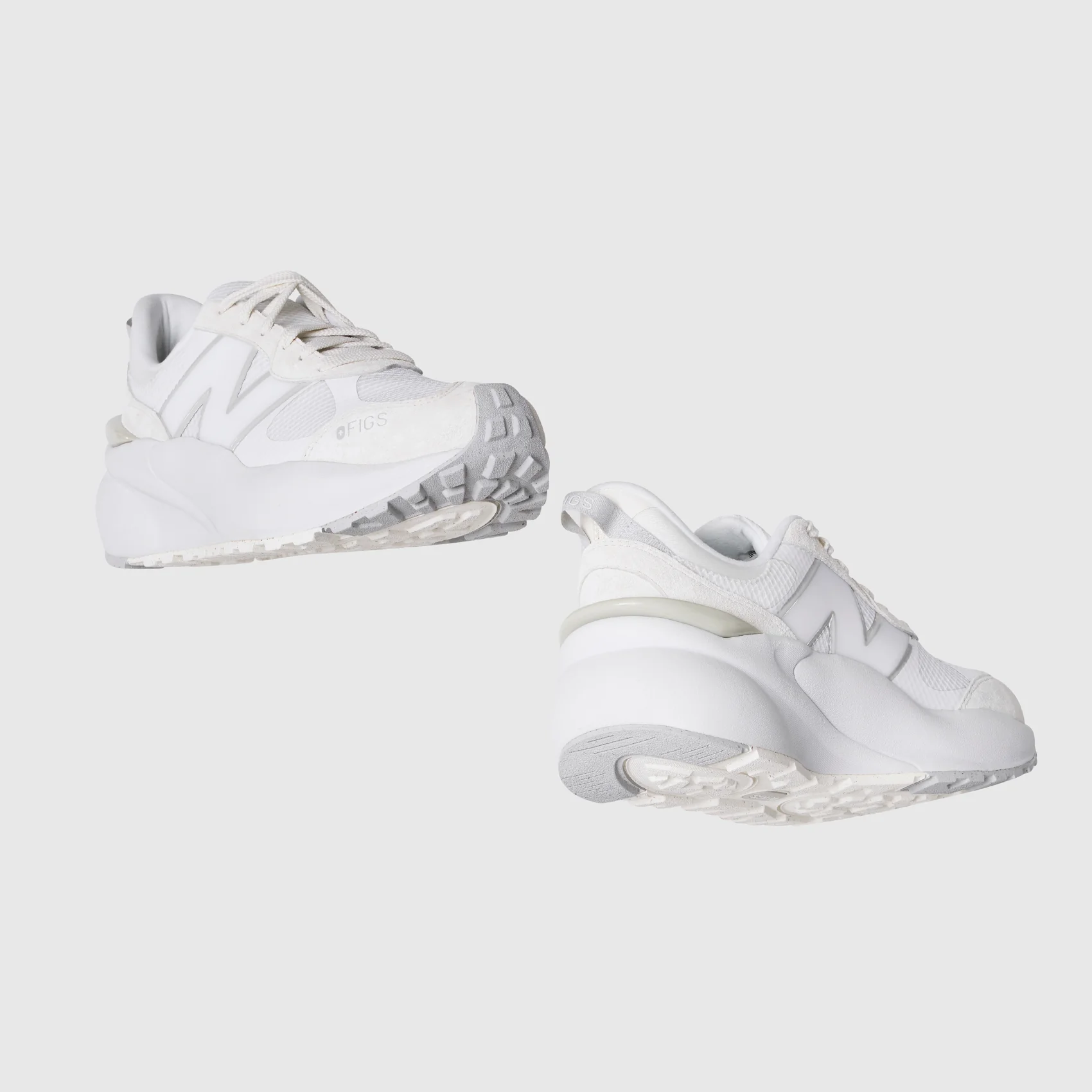 unisex Cream/Grey FIGS | New Balance 3447 - Image 5