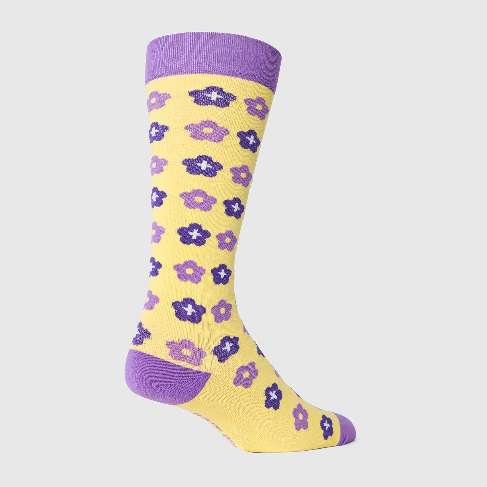 unisex Butter Yellow Flower Power - Compression Socks - Image 4