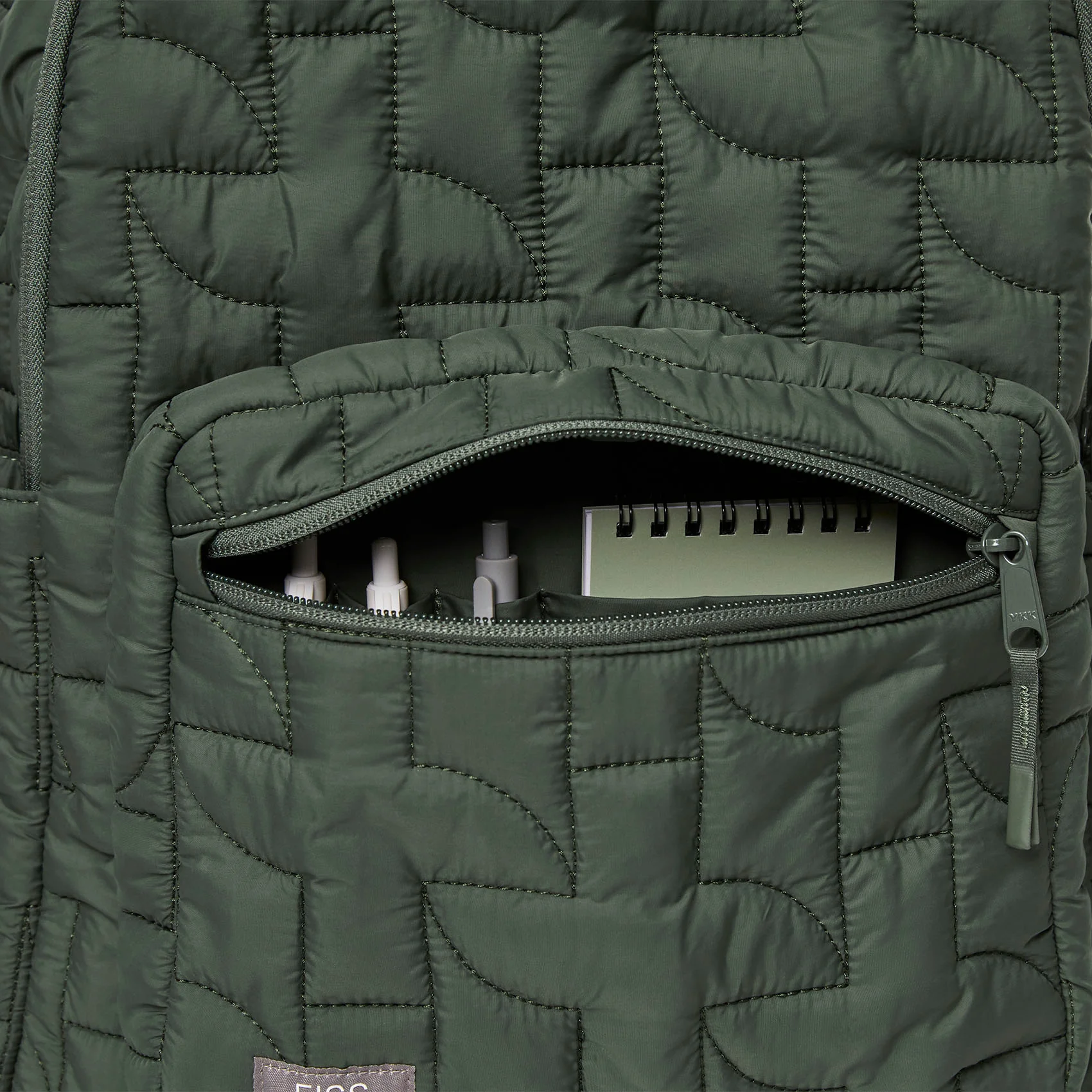 Moss Quilted Puffer Backpack - Image 5