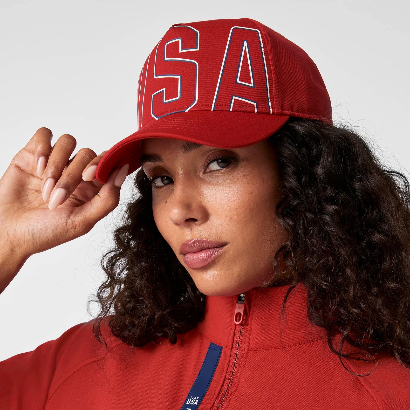 unisex Team USA Red FIGS x Team USA Baseball Cap - Image 4