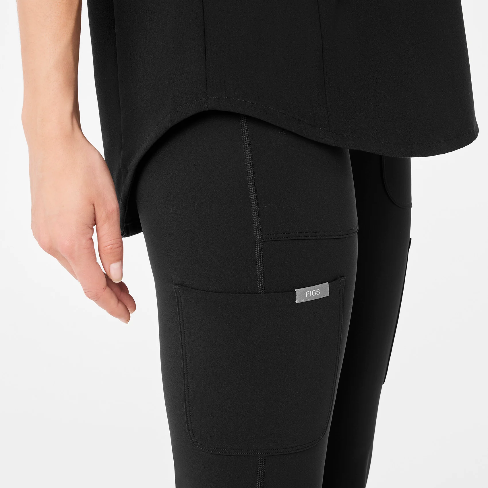 women's Black Addison Oversized Tunic - Scrub Top - Image 6