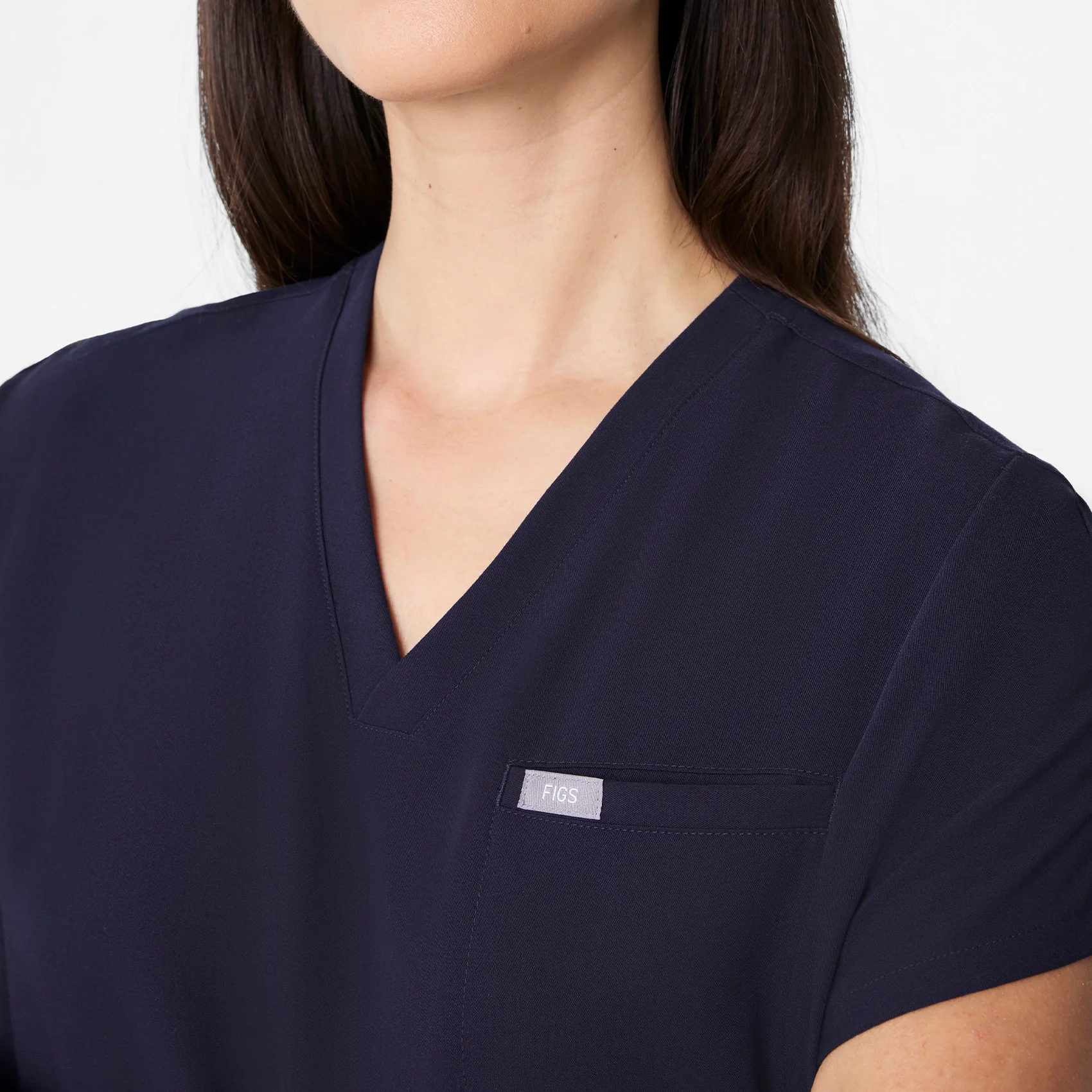 women's Navy Addison Oversized Tunic - Scrub Top - Image 5