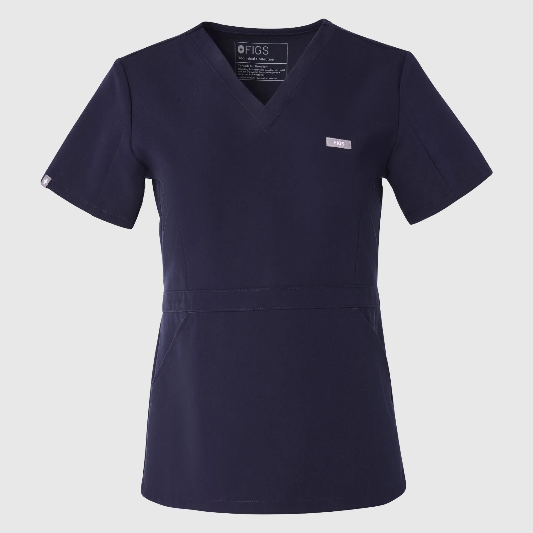 women's Chambray Adra V-Neck - Scrub Top - Image 8
