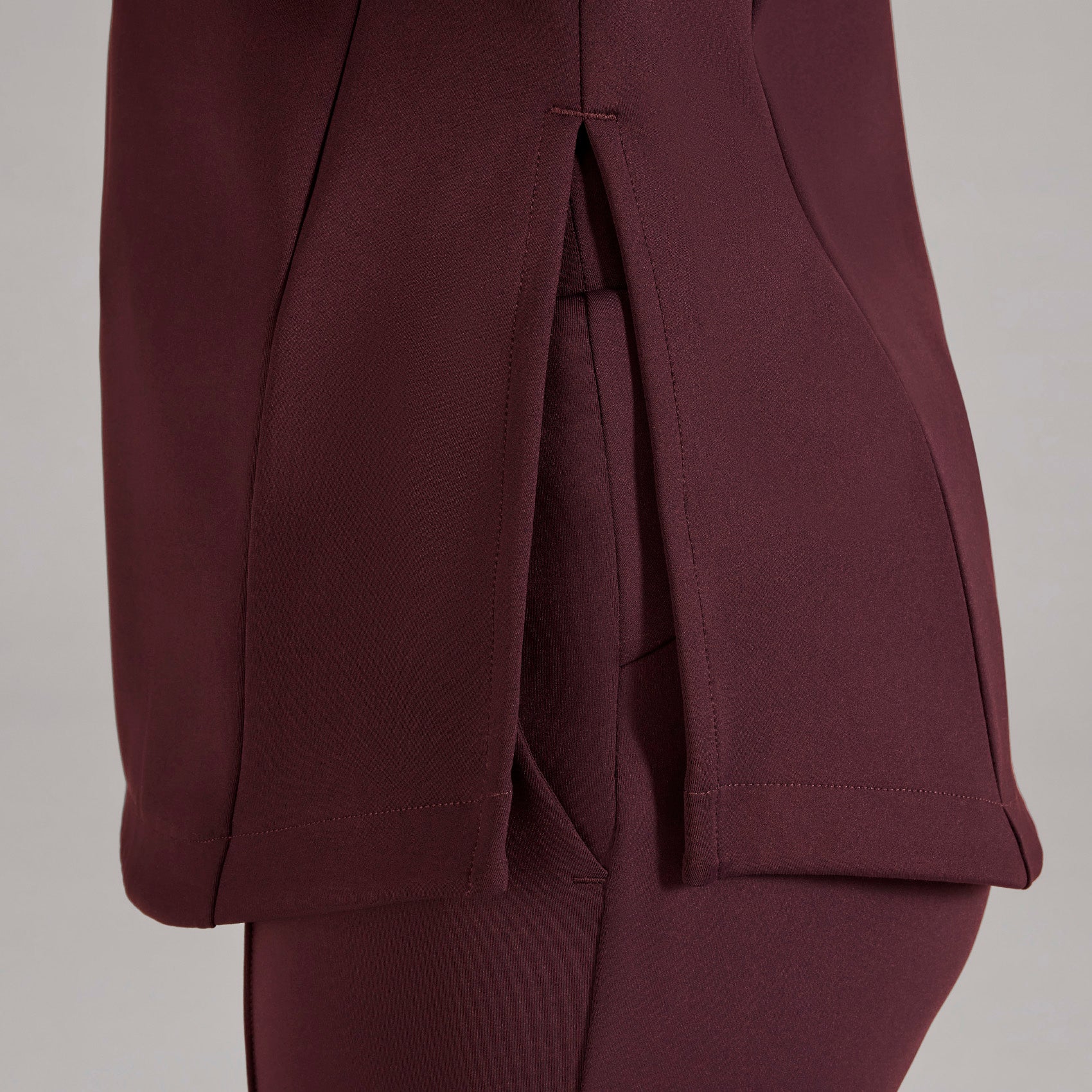 women's Burgundy Alma FORMx Slim Crewneck Tunic - Scrub Top™ - Image 10