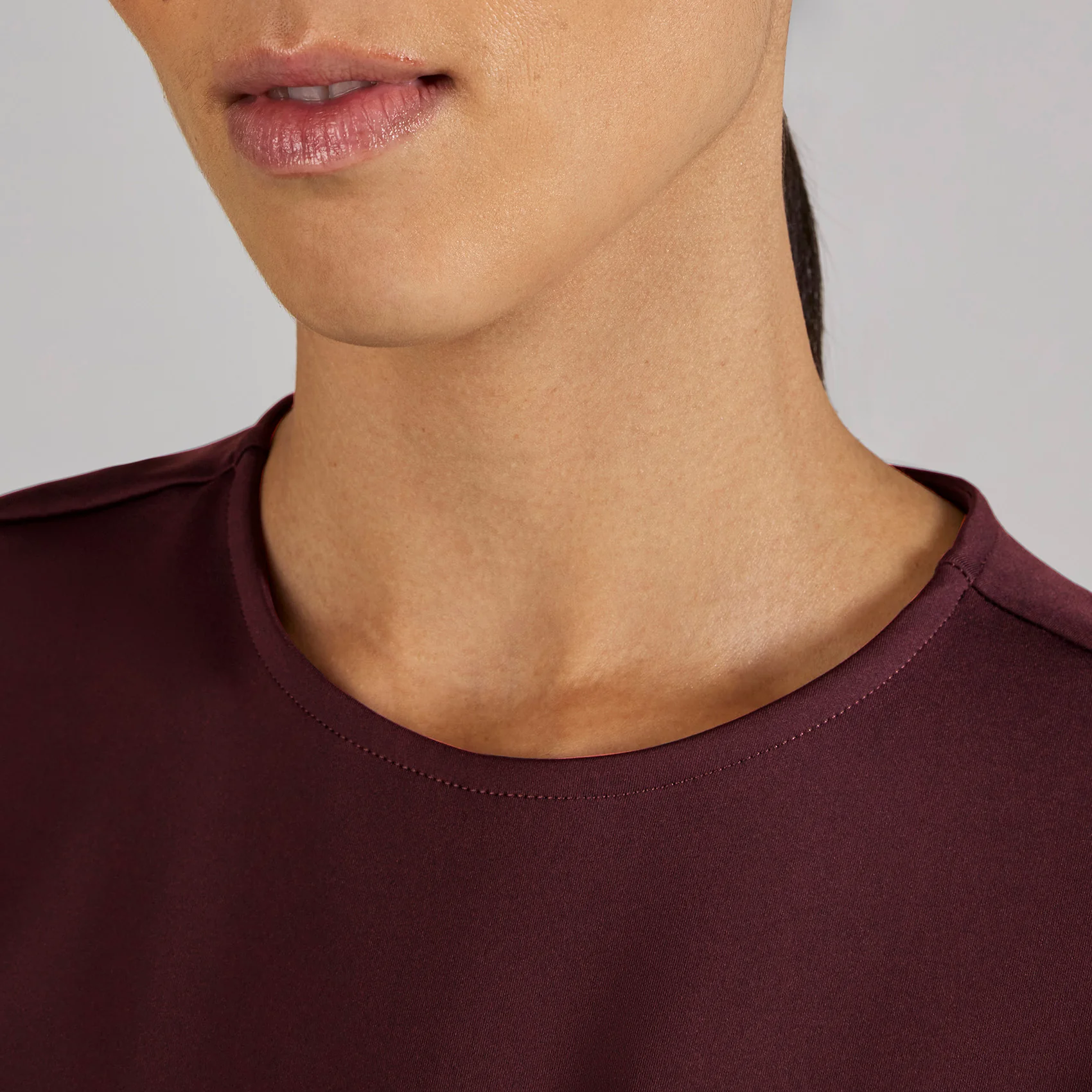 women's Burgundy Alma FORMx Slim Crewneck Tunic - Scrub Top™ - Image 7