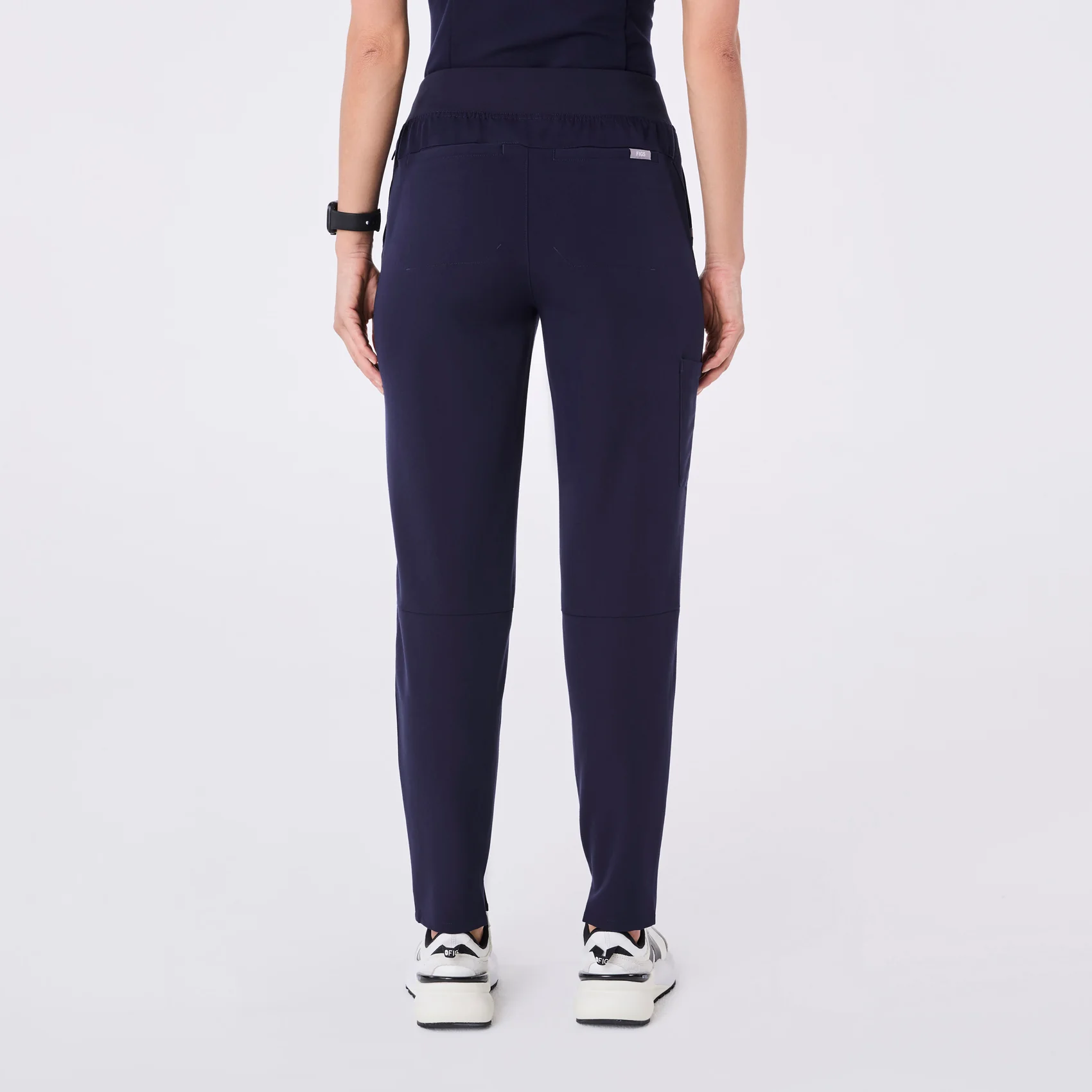 women's Navy Alva High Waisted Tapered - Scrub Pant - Image 4