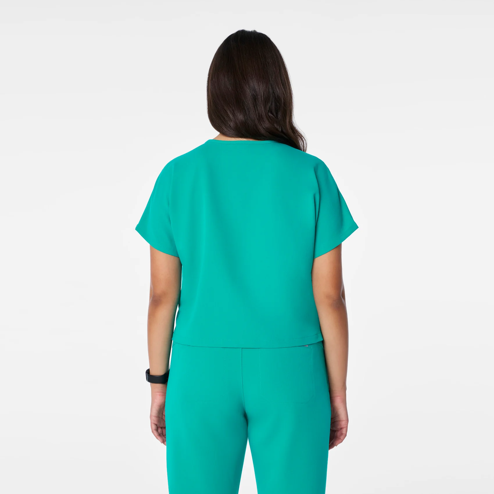 women's Lagoon Arua Cropped V-Neck - One-Pocket Scrub Top - Image 4