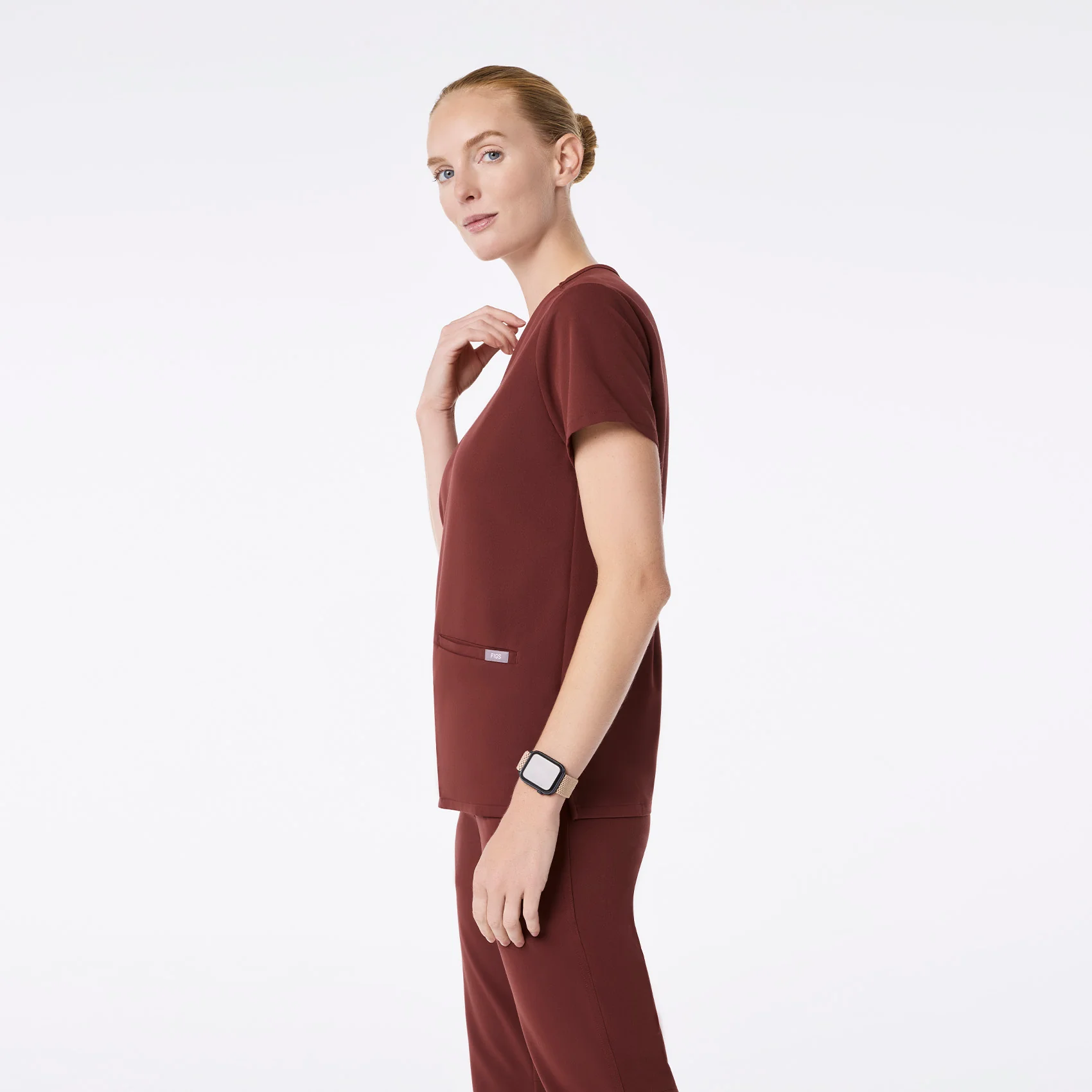 women's Walnut Casma - Three-Pocket Scrub Top™ - Image 3