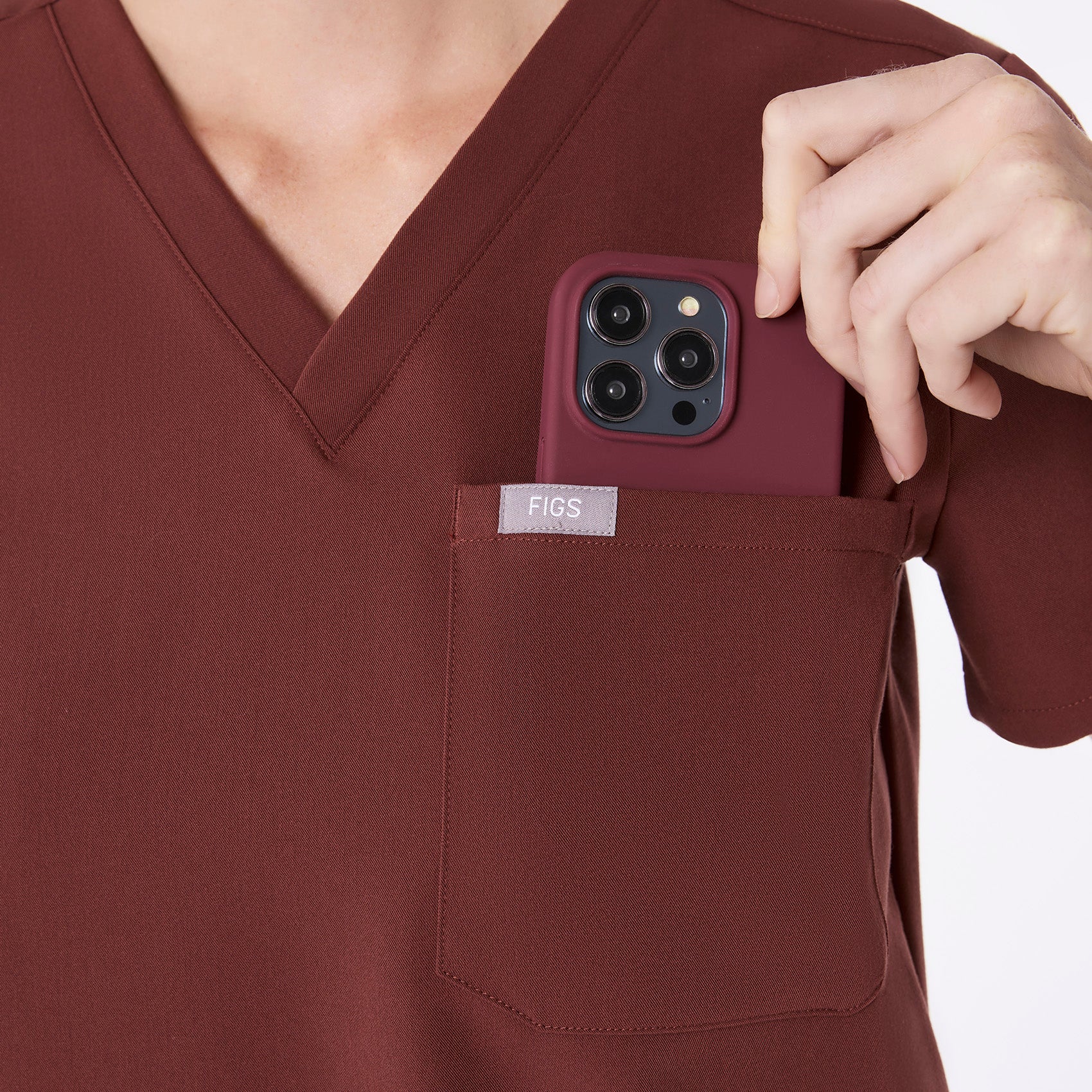 women's Walnut Catarina - One-Pocket Scrub Top™ - Image 6