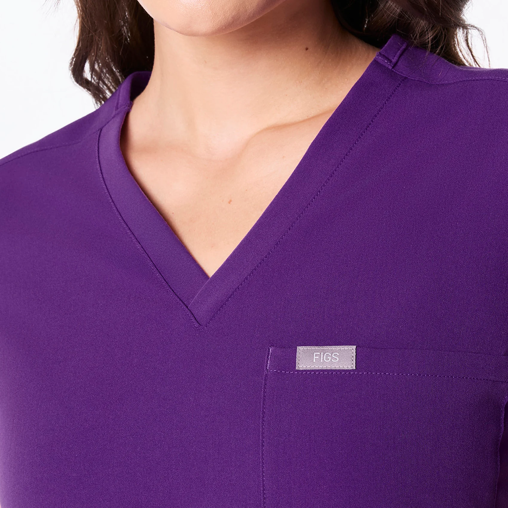 women's Digital Grape Catarina Petite - One-Pocket Scrub Top™ - Image 5