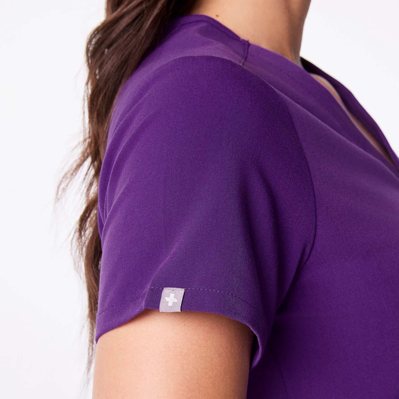 women's Digital Grape Catarina Petite - One-Pocket Scrub Top™ - Image 7