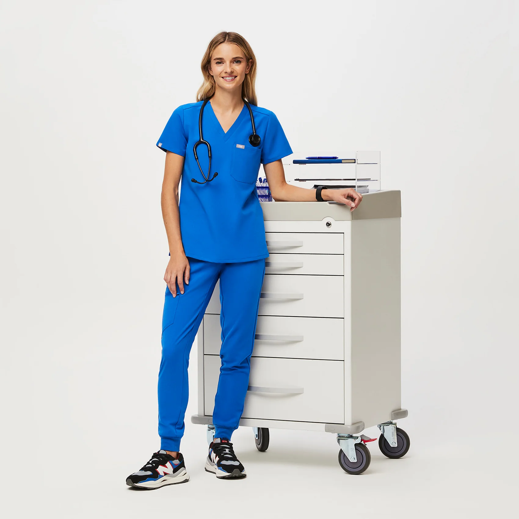 Women's Royal Blue Catarina™ - One-Pocket Scrub Top - Image 2