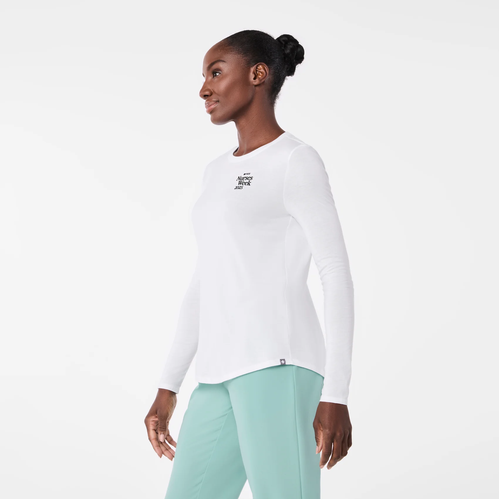 women's White Coffee Order Supersoft - Longsleeve Underscrub - Image 4