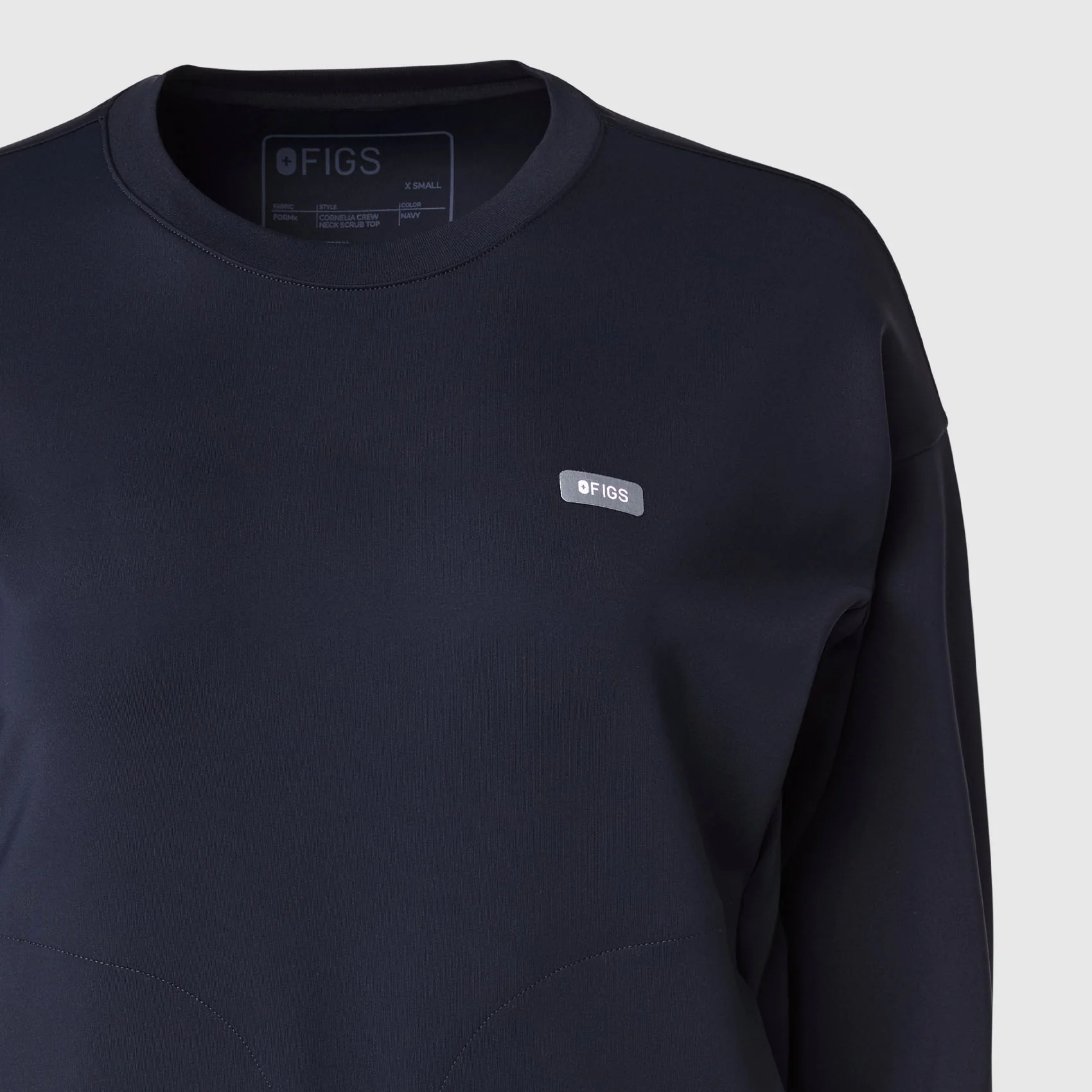 women's Black Cornelia FORMx Crewneck - Scrub Top™ - Image 10
