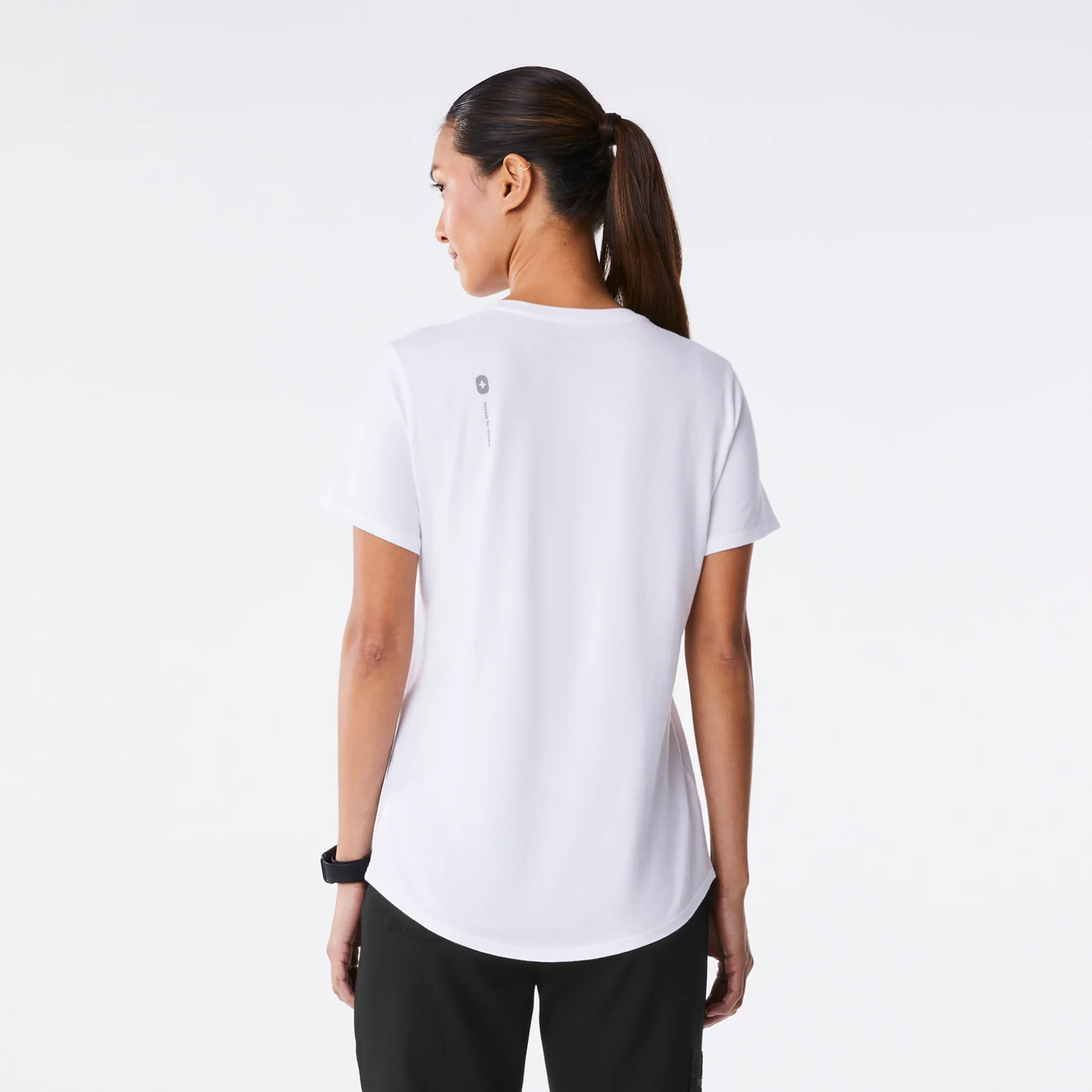 women's White Dentist Supersoft - Shortsleeve Underscrub - Image 4