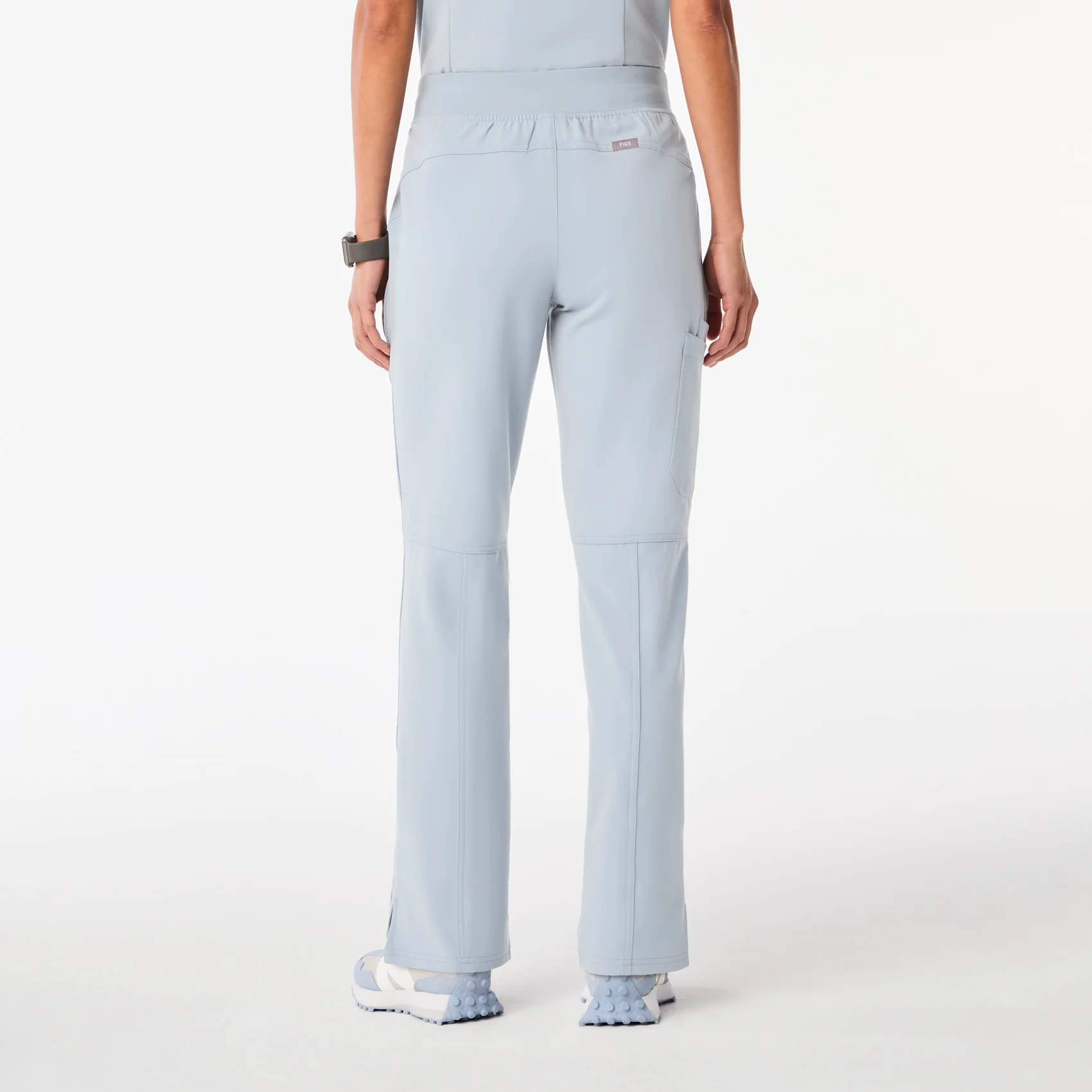 women's Dusty Blue Kade - Petite Cargo Scrub Pant™ - Image 4