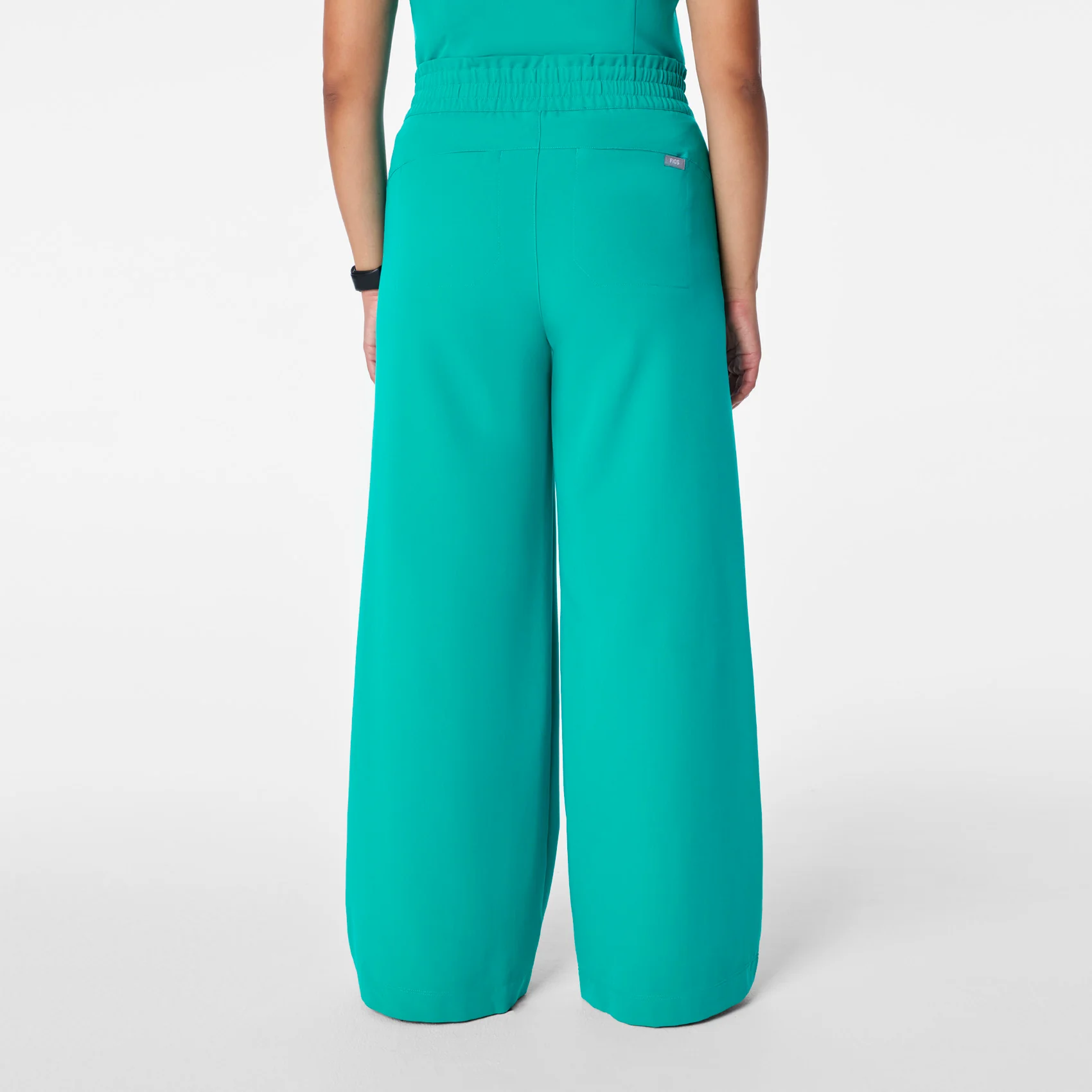 women's Lagoon High Waisted Allison Ultra Wide Leg - Scrub Pant - Image 4