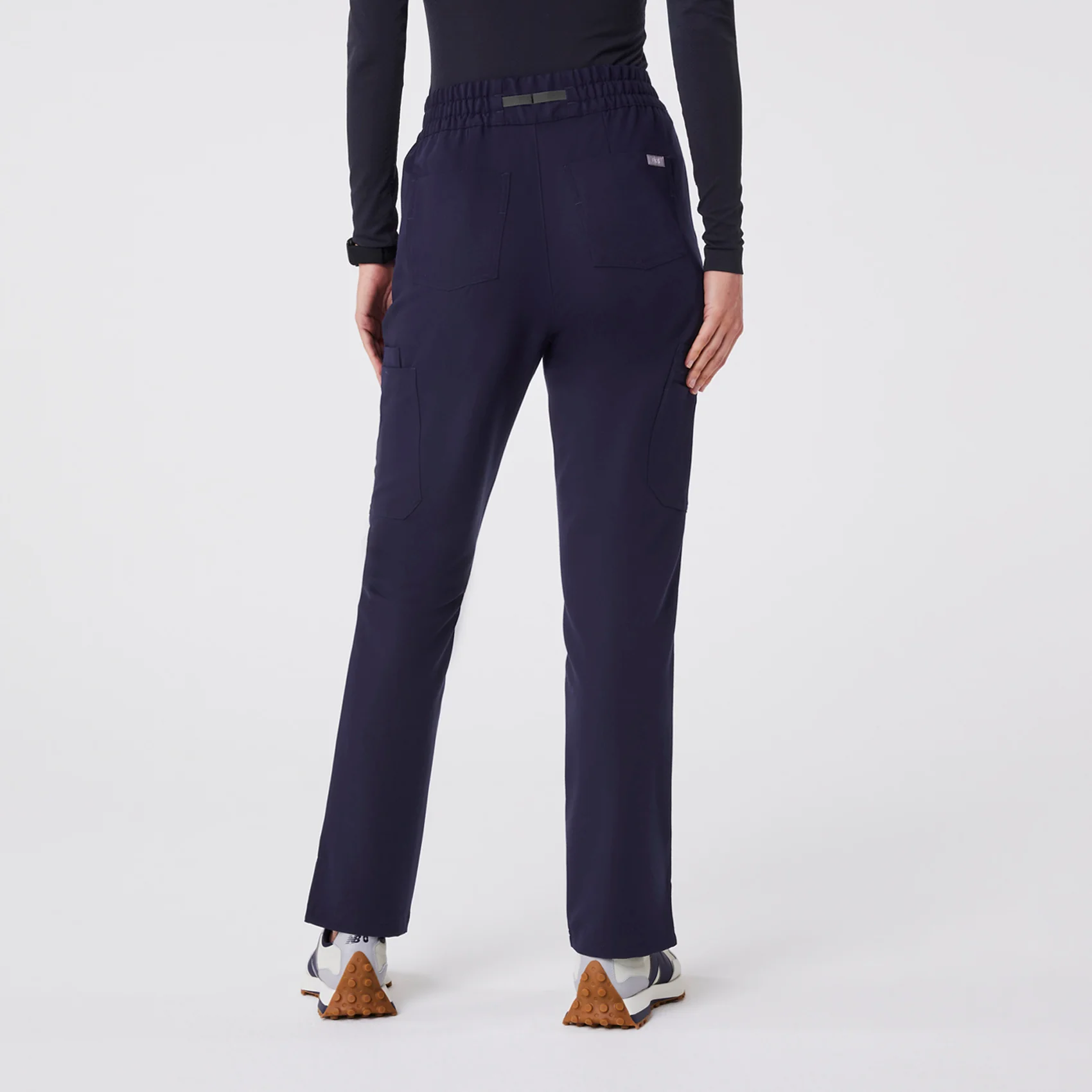 women's Navy High Waisted Dowa - Petite Scrub Pant - Image 4